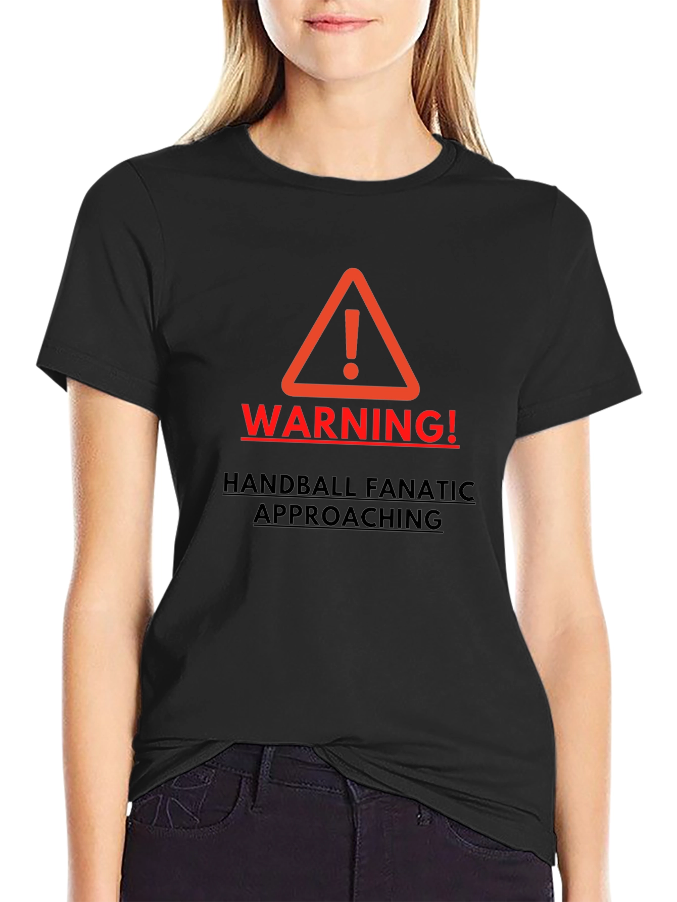 Warning Handball Fanatic Mens T-shirt