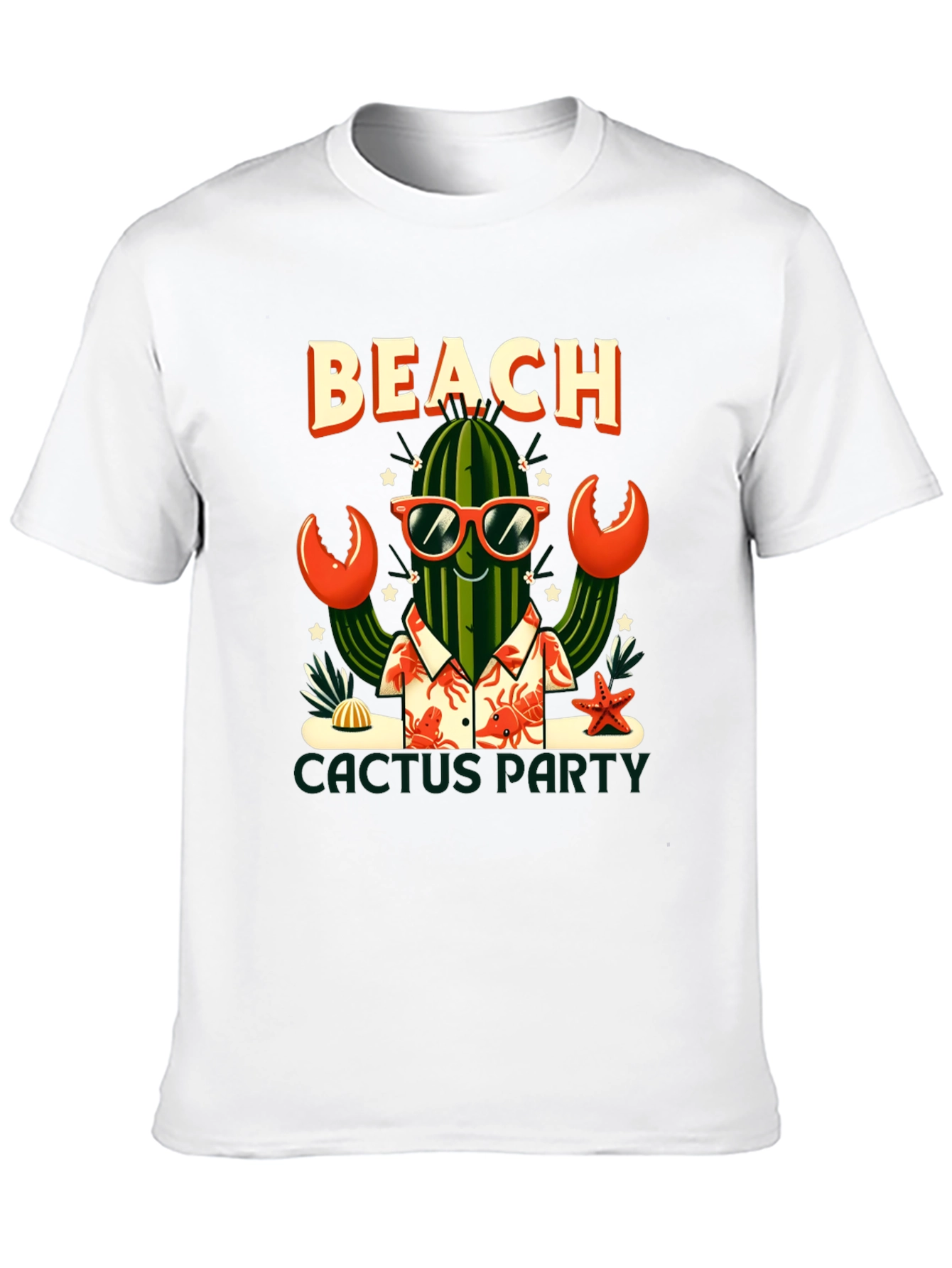 Beach Cactus Party Graphic T-Shirt