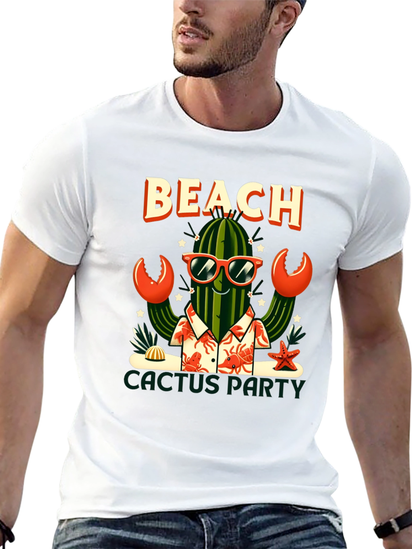 Beach Cactus Party Graphic T-Shirt