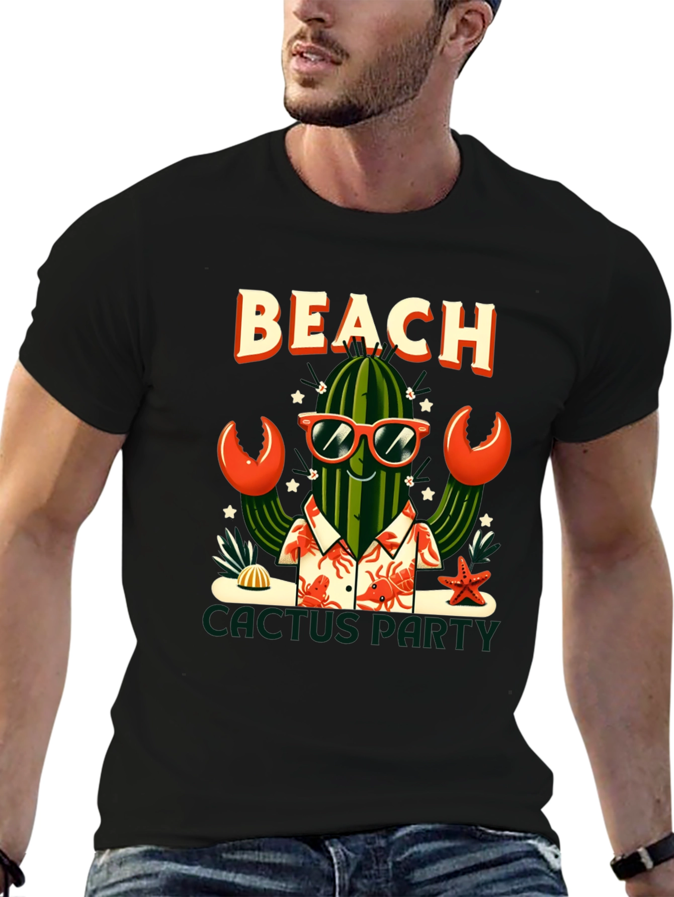 Beach Cactus Party Graphic T-Shirt
