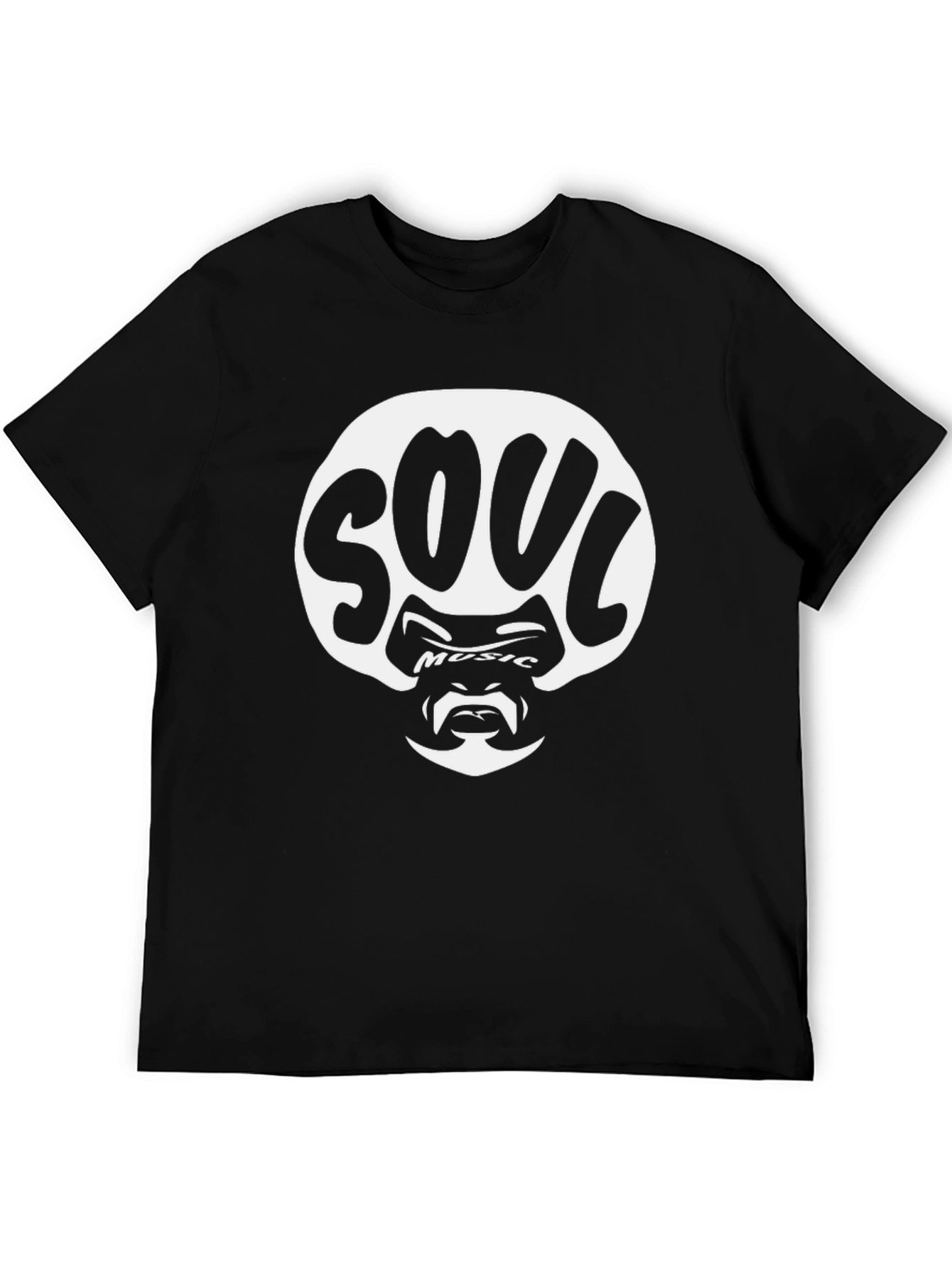 Soul Music Graphic Tee - Black Cotton Blend