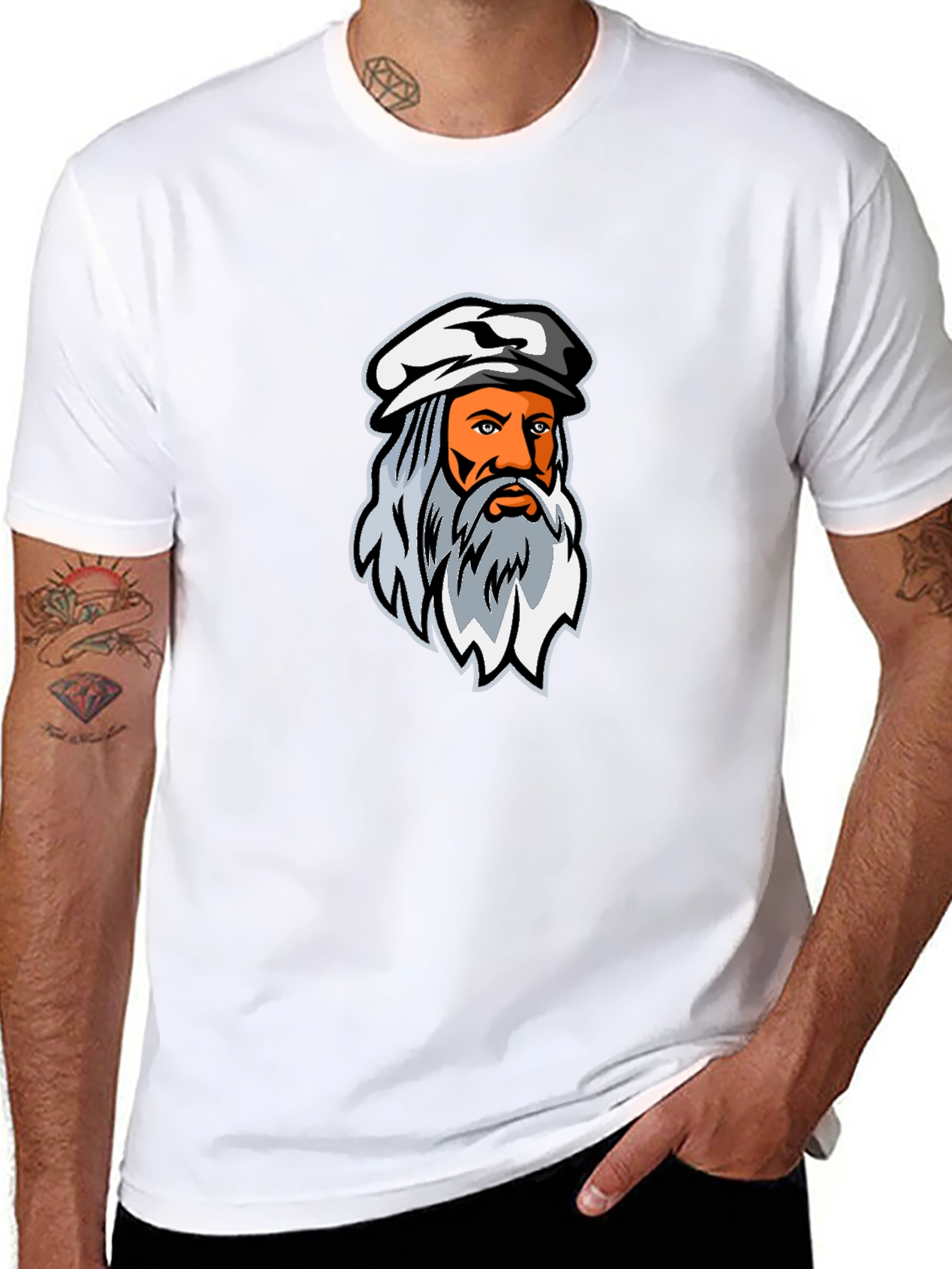 Da Vinci T-Shirt - Black Cotton Blend