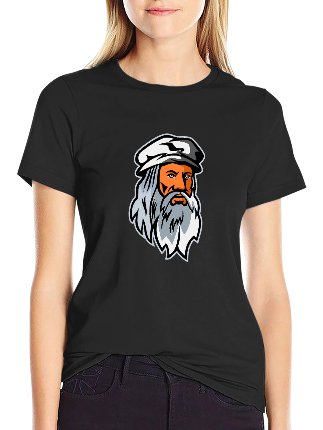 Da Vinci T-Shirt - Black Cotton Blend