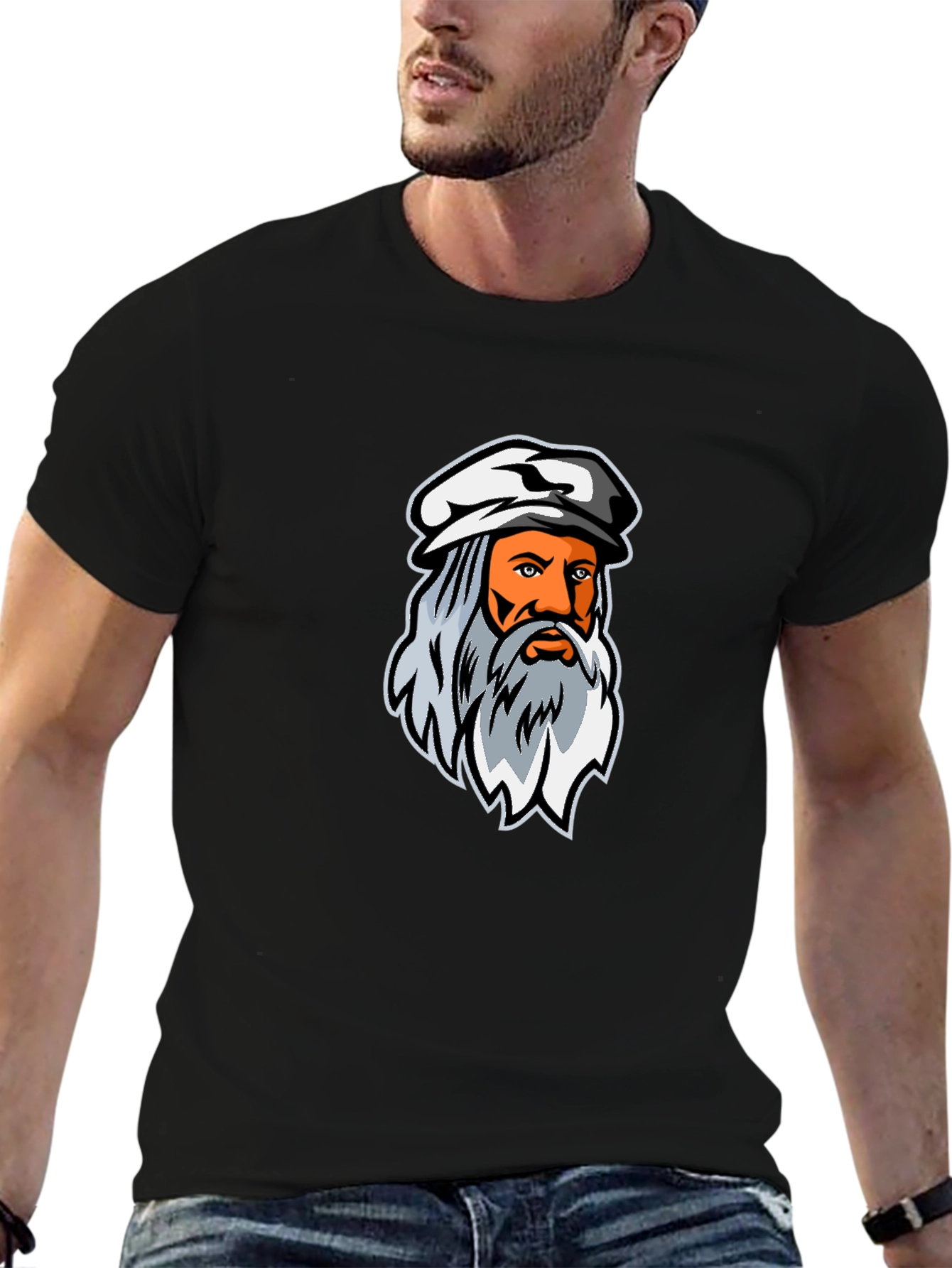 Da Vinci T-Shirt - Black Cotton Blend