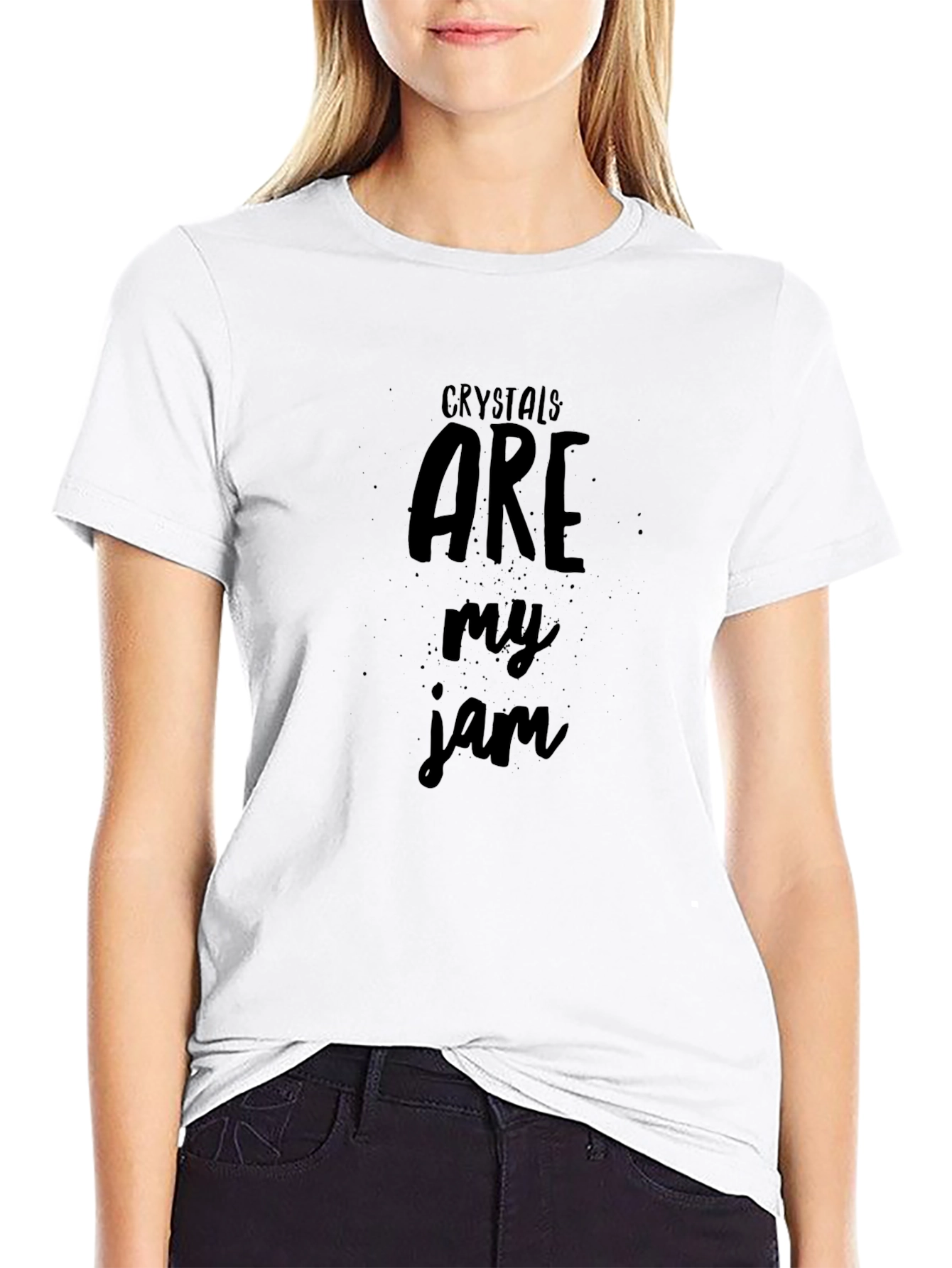 Crystals Are My Jam Black Graphic Tee