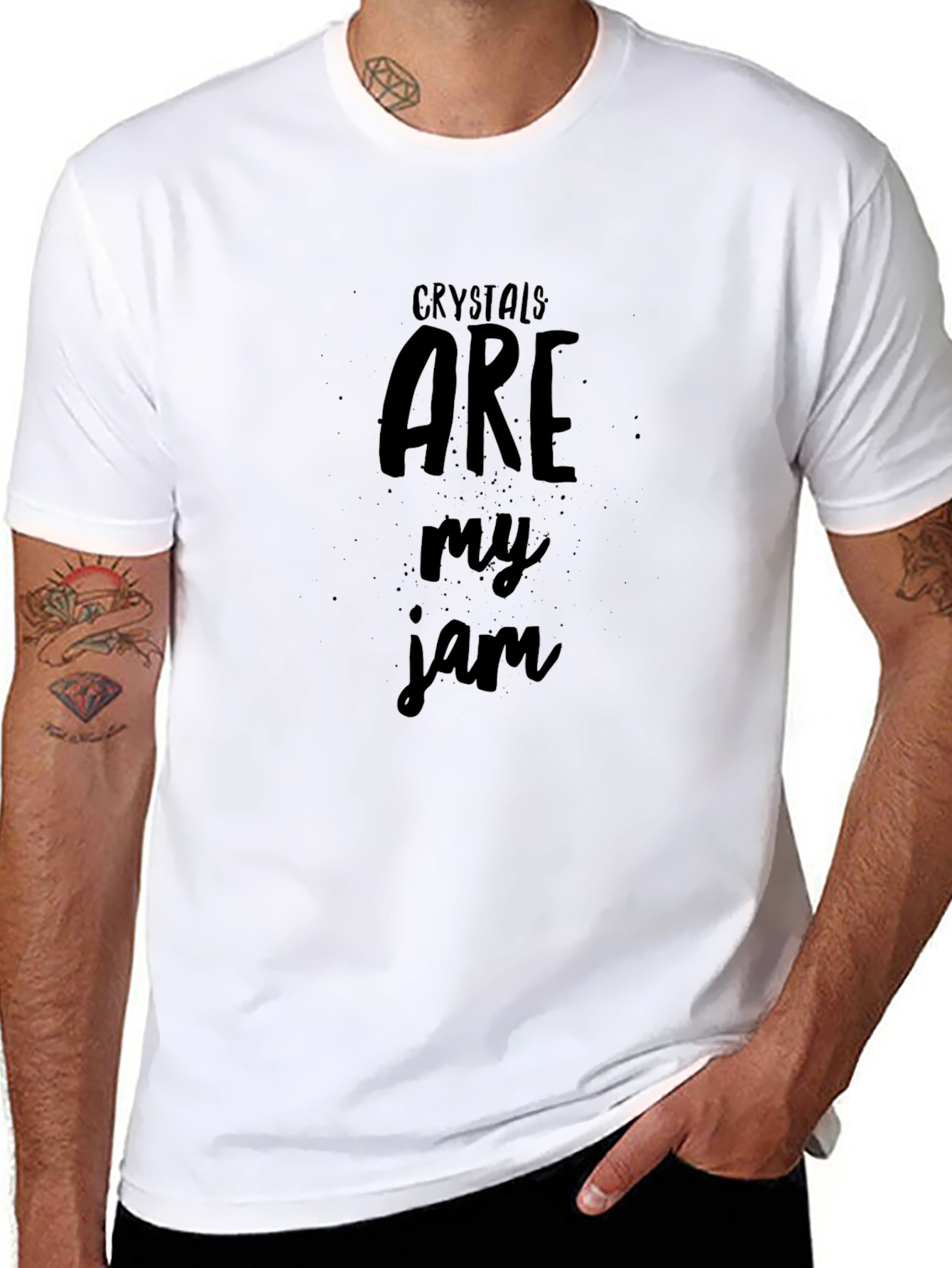 Crystals Are My Jam Black Graphic Tee