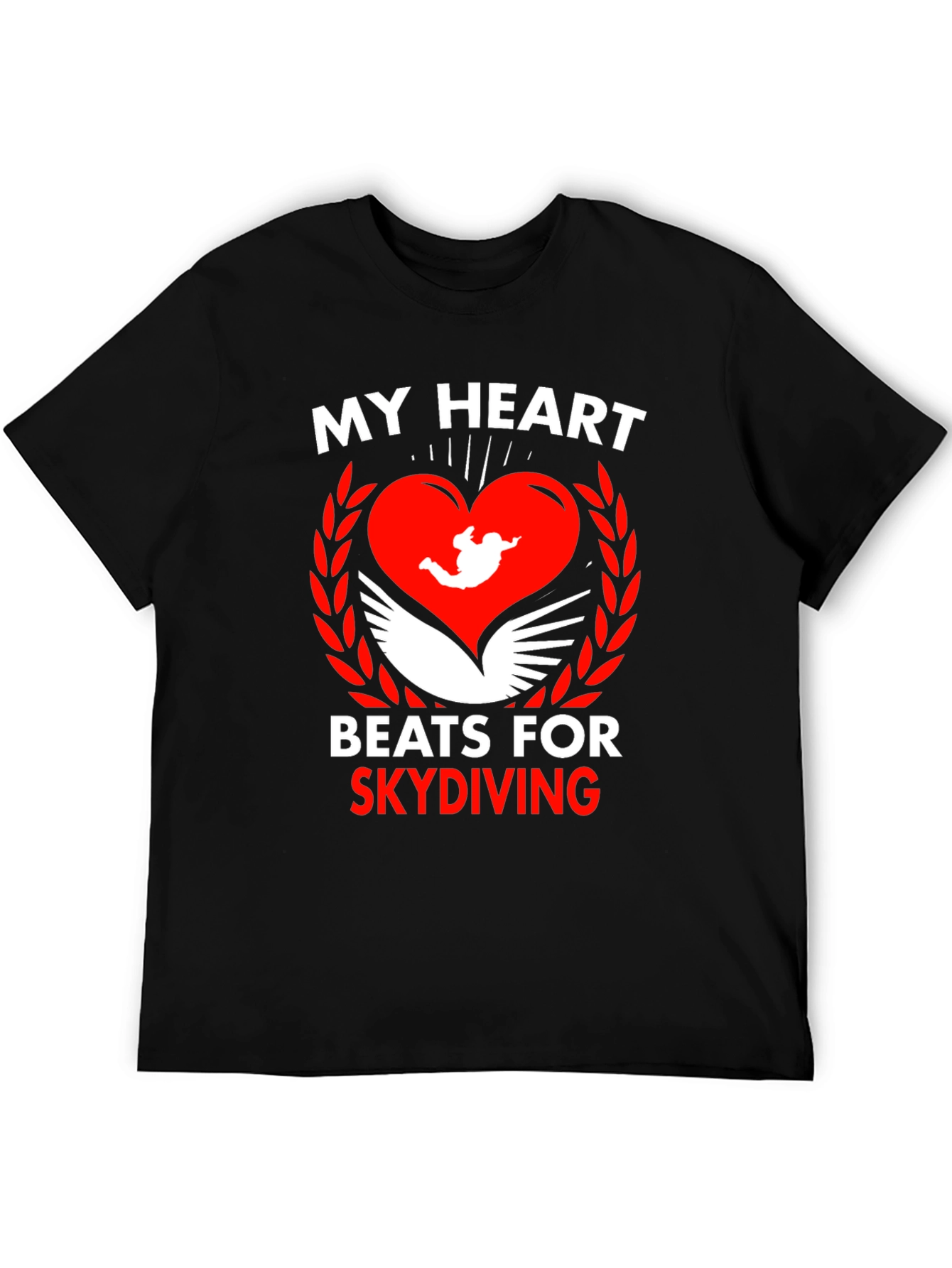 Skydiving Heartbeat Tee - Passionate Skydiver Design