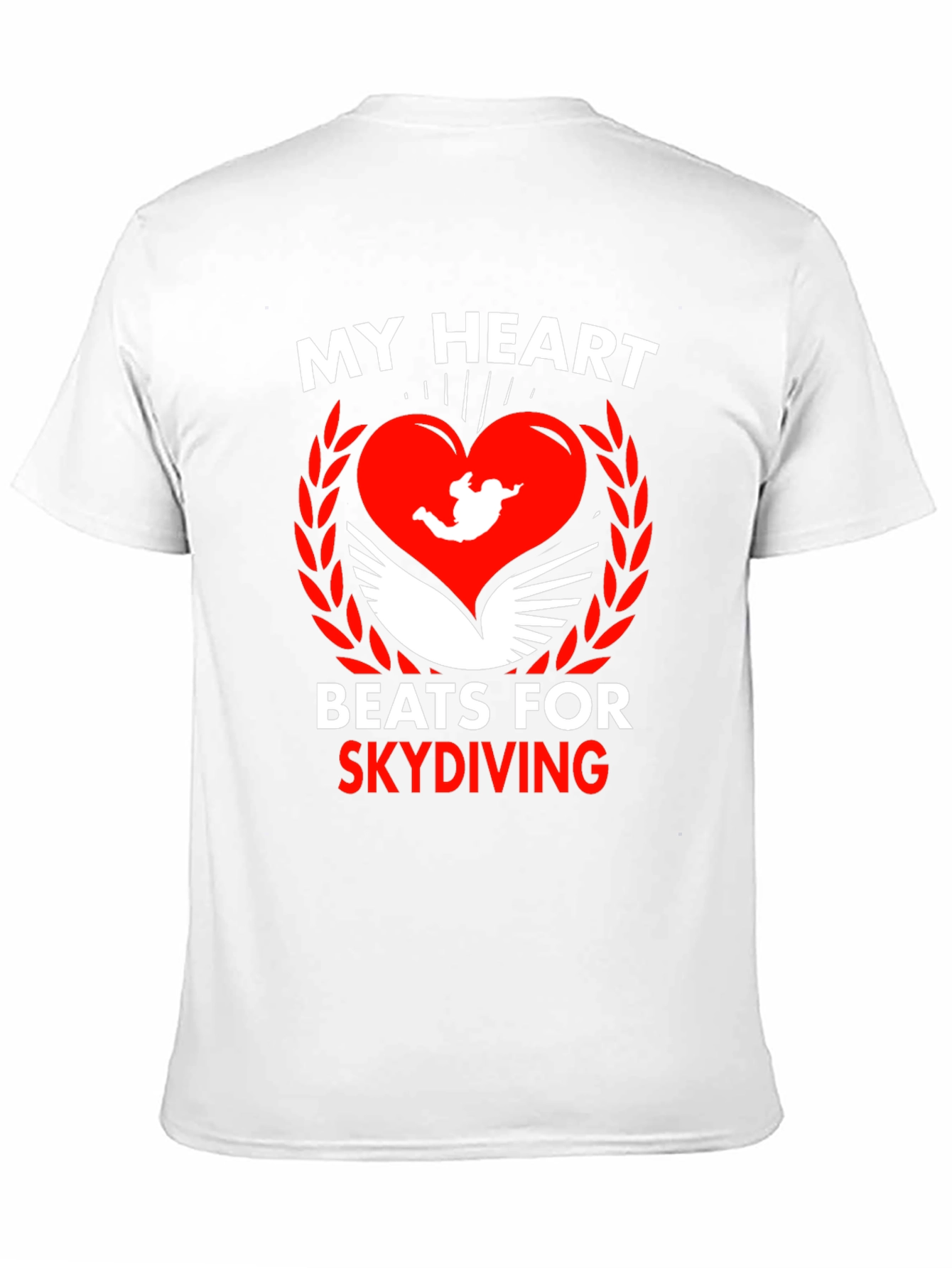 Skydiving Heartbeat Tee - Passionate Skydiver Design