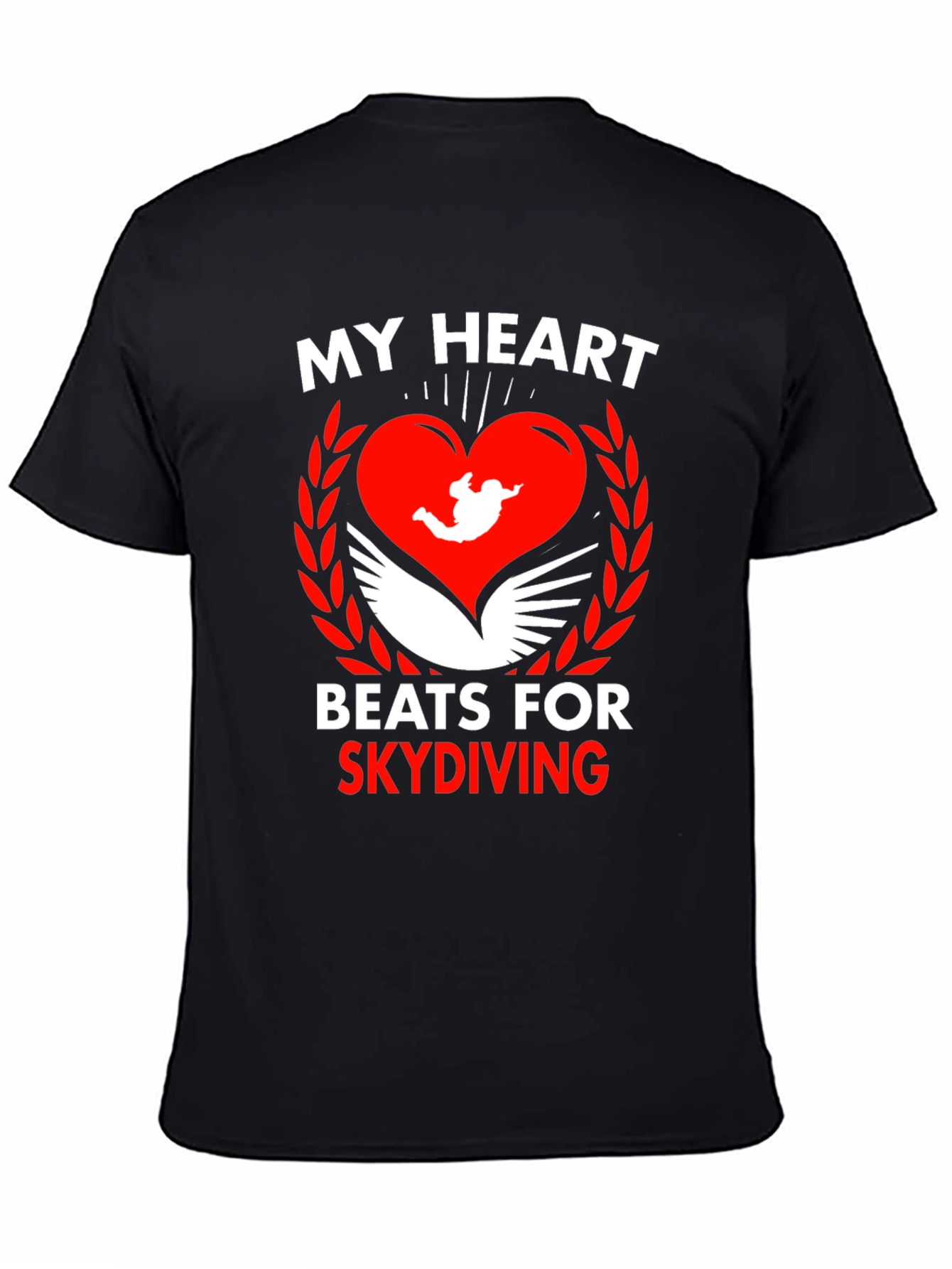 Skydiving Heartbeat Tee - Passionate Skydiver Design