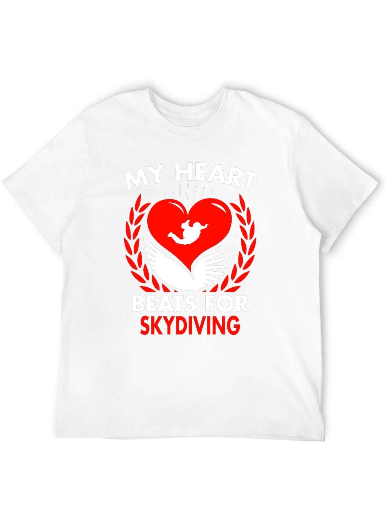 Skydiving Heartbeat Tee - Passionate Skydiver Design