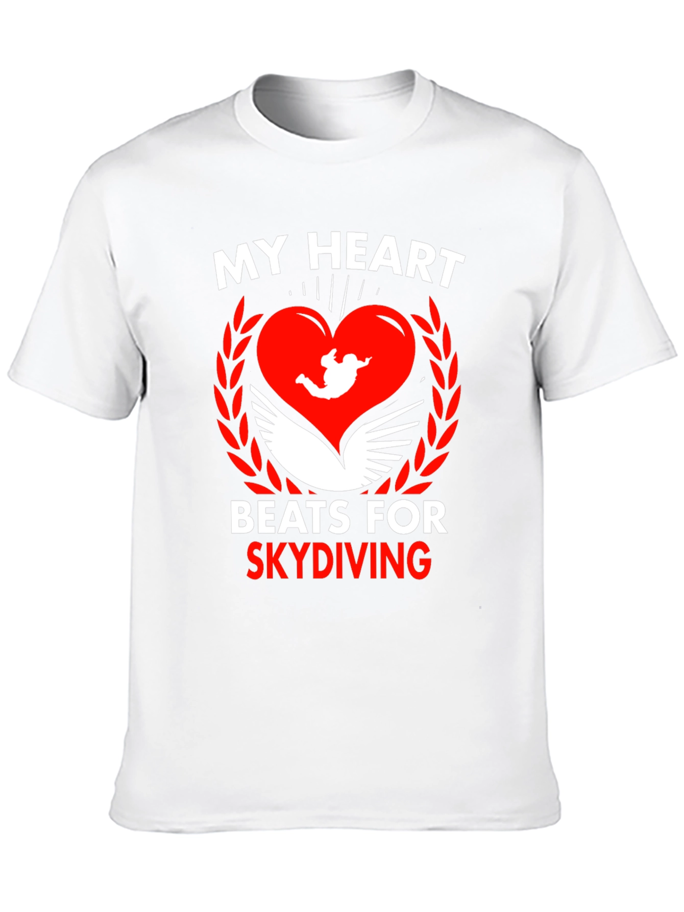 Skydiving Heartbeat Tee - Passionate Skydiver Design