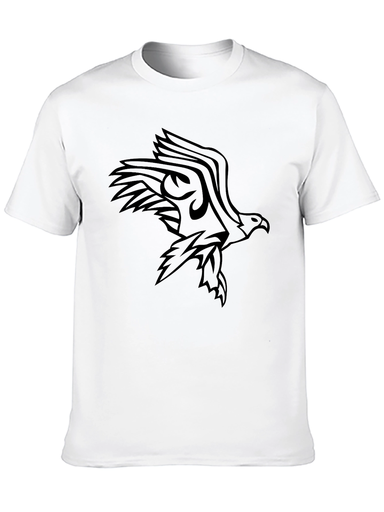 Mens Black Eagle Graphic Tee - Stylish & Bold