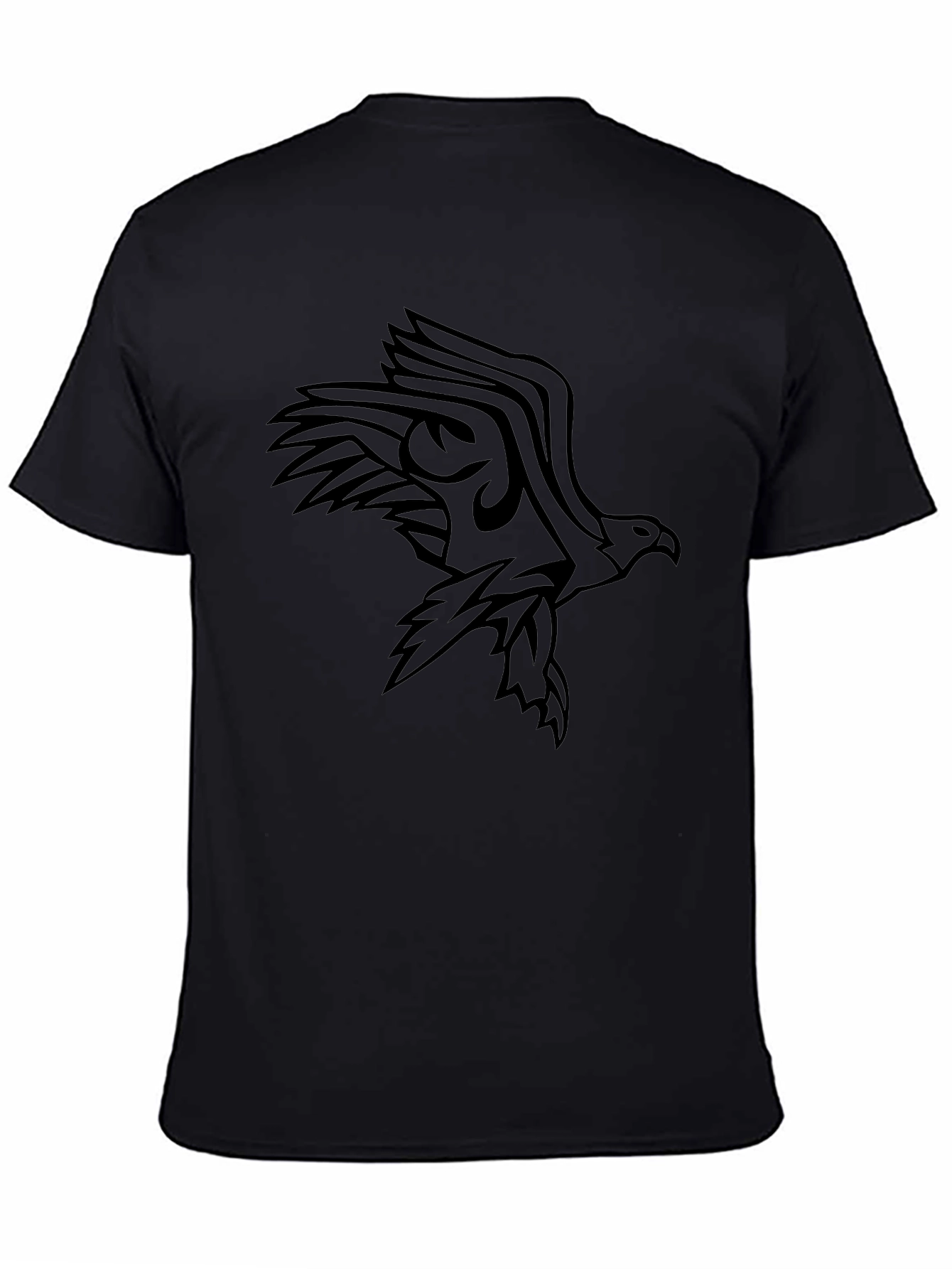 Mens Black Eagle Graphic Tee - Stylish & Bold