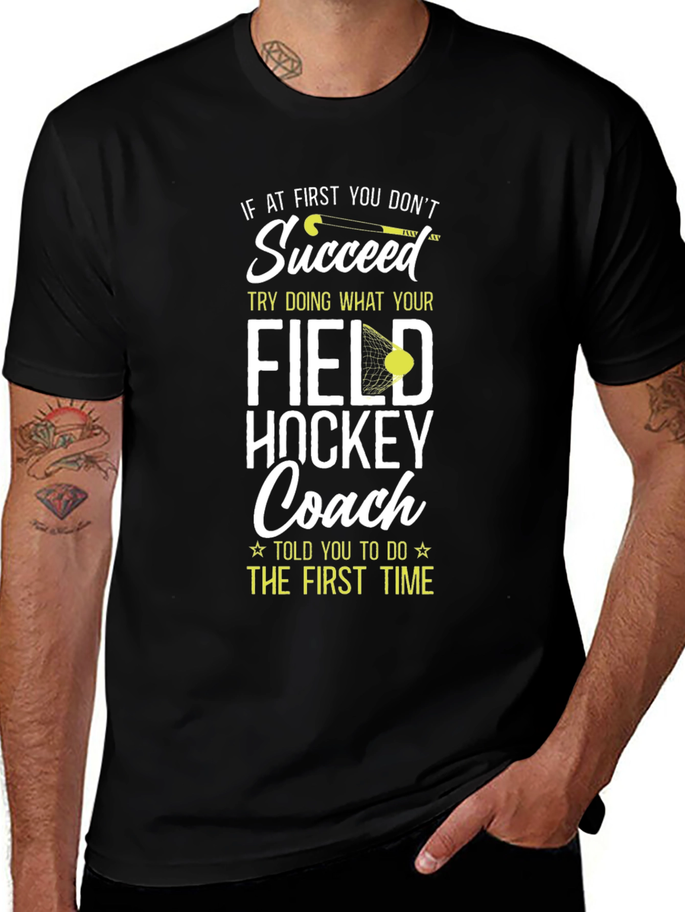 Field Hockey Coach Graphic T-Shirt