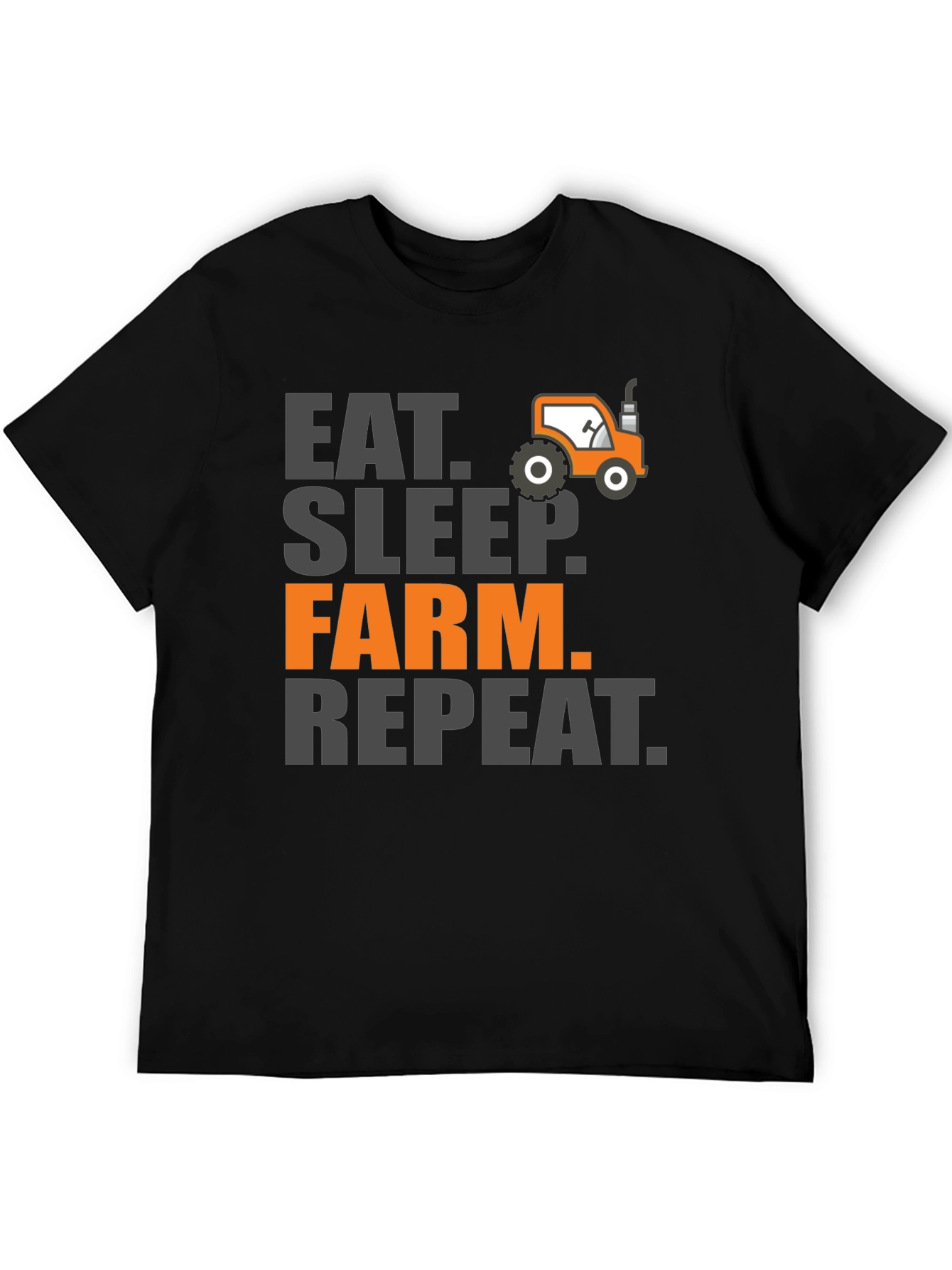 Eat Sleep Farm Repeat Mens Graphic Tee - Black