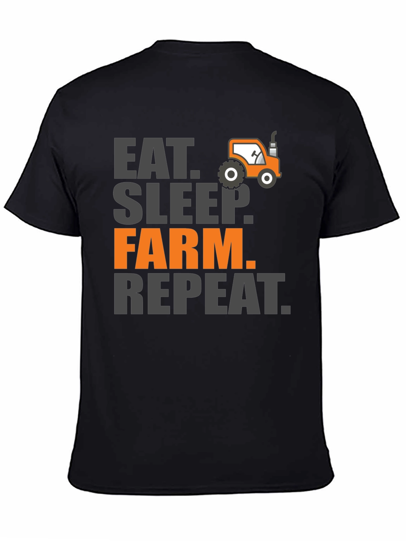 Eat Sleep Farm Repeat Mens Graphic Tee - Black