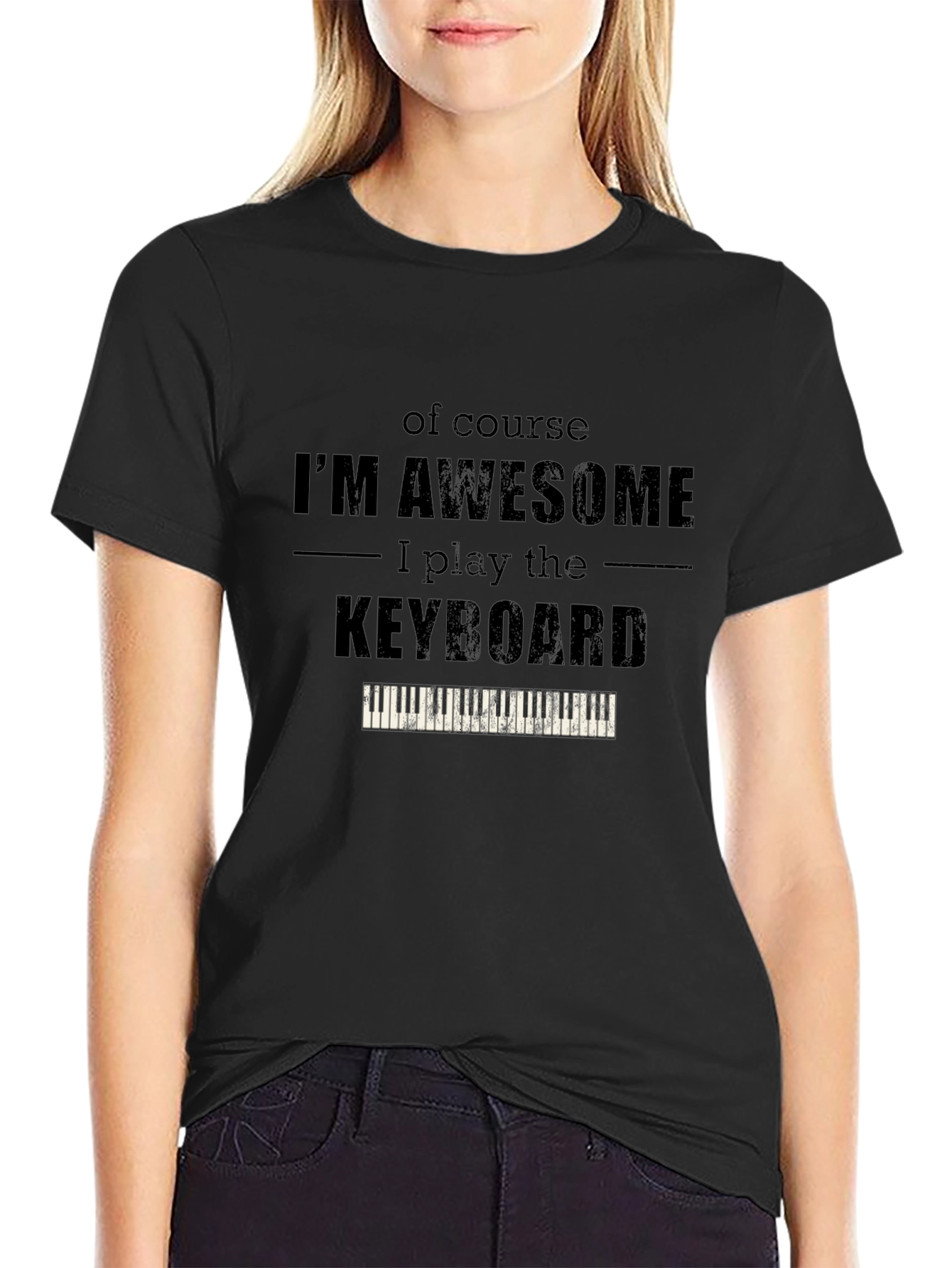 Im Awesome Keyboard Player T-Shirt - Black