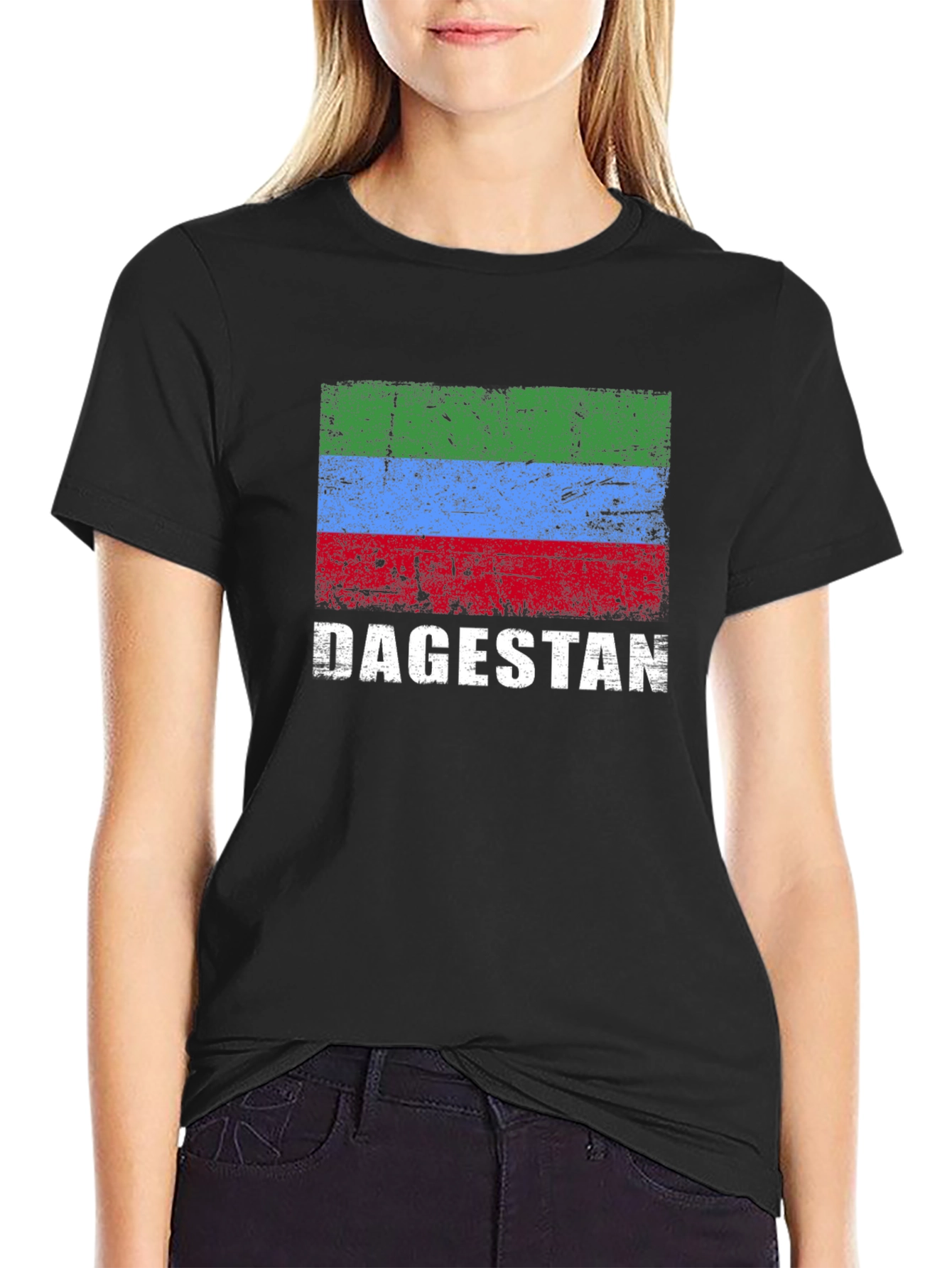Dagestan Flag T-Shirt - Distressed Design