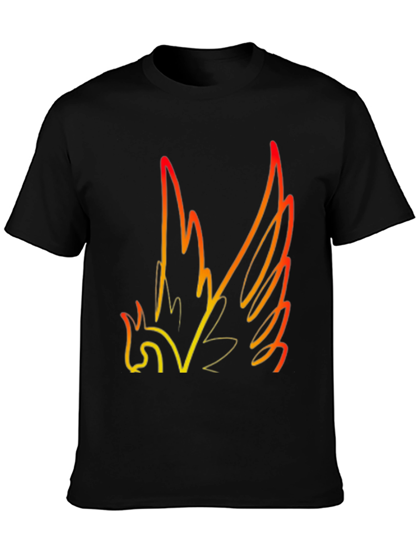 Phoenix Graphic Black T-Shirt - Unique Design