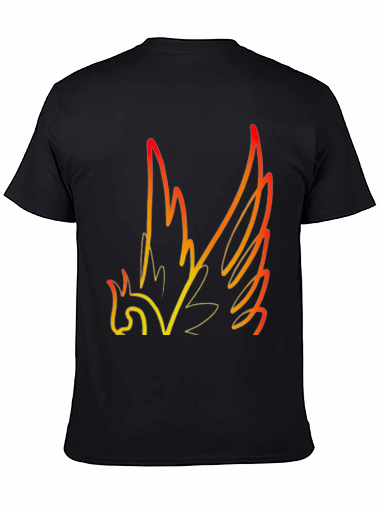 Phoenix Graphic Black T-Shirt - Unique Design