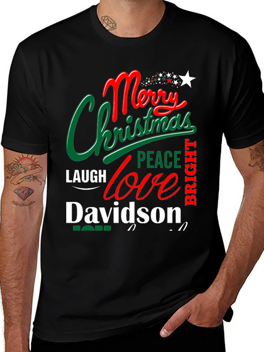 Merry Christmas Davidson T-Shirt - Festive Holiday Apparel