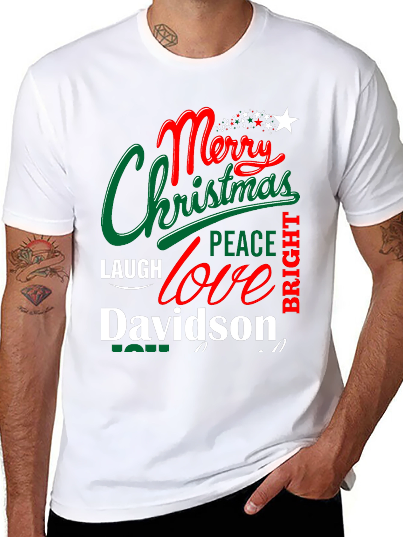 Merry Christmas Davidson T-Shirt - Festive Holiday Apparel