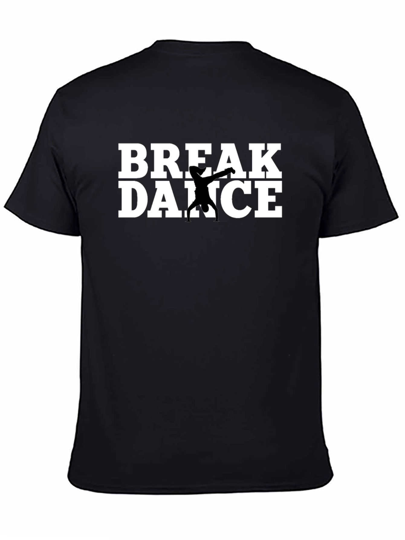 Break Dance Graphic Tee - Black Cotton T-Shirt