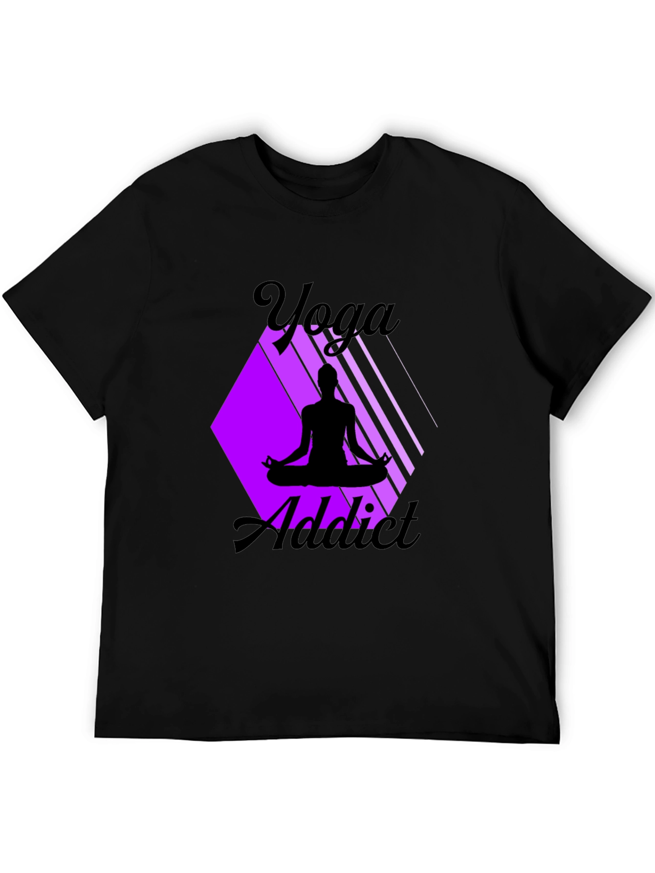 Yoga Addict Graphic T-Shirt - Black