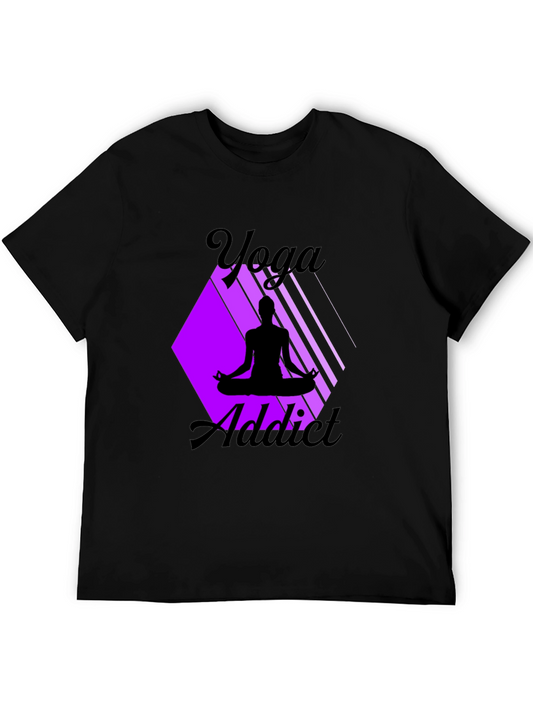 Yoga Addict Graphic T-Shirt - Black
