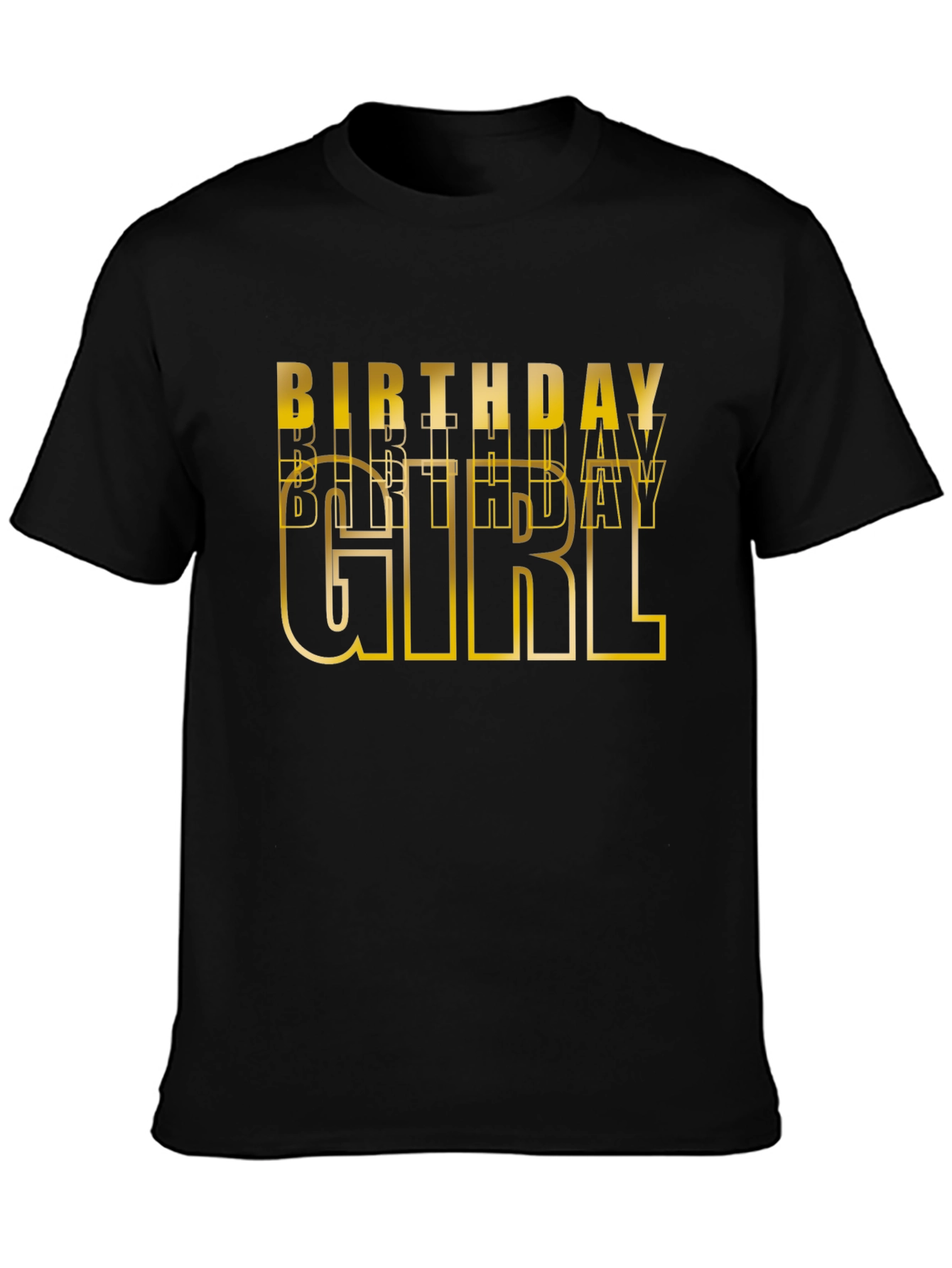 Birthday Girl Graphic Tee - Black Cotton T-Shirt