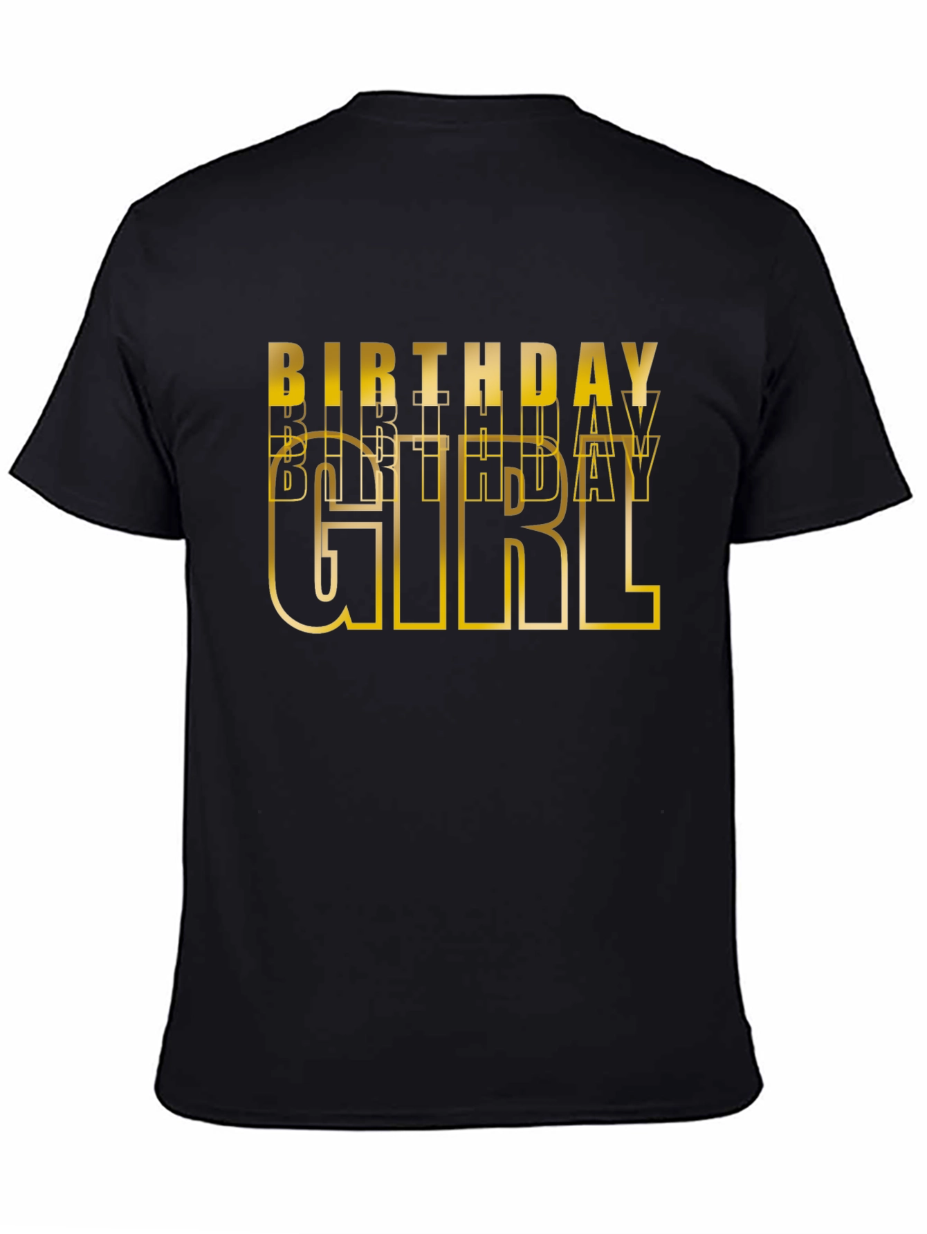 Birthday Girl Graphic Tee - Black Cotton T-Shirt