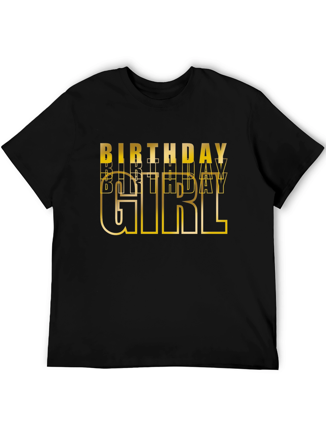 Birthday Girl Graphic Tee - Black Cotton T-Shirt