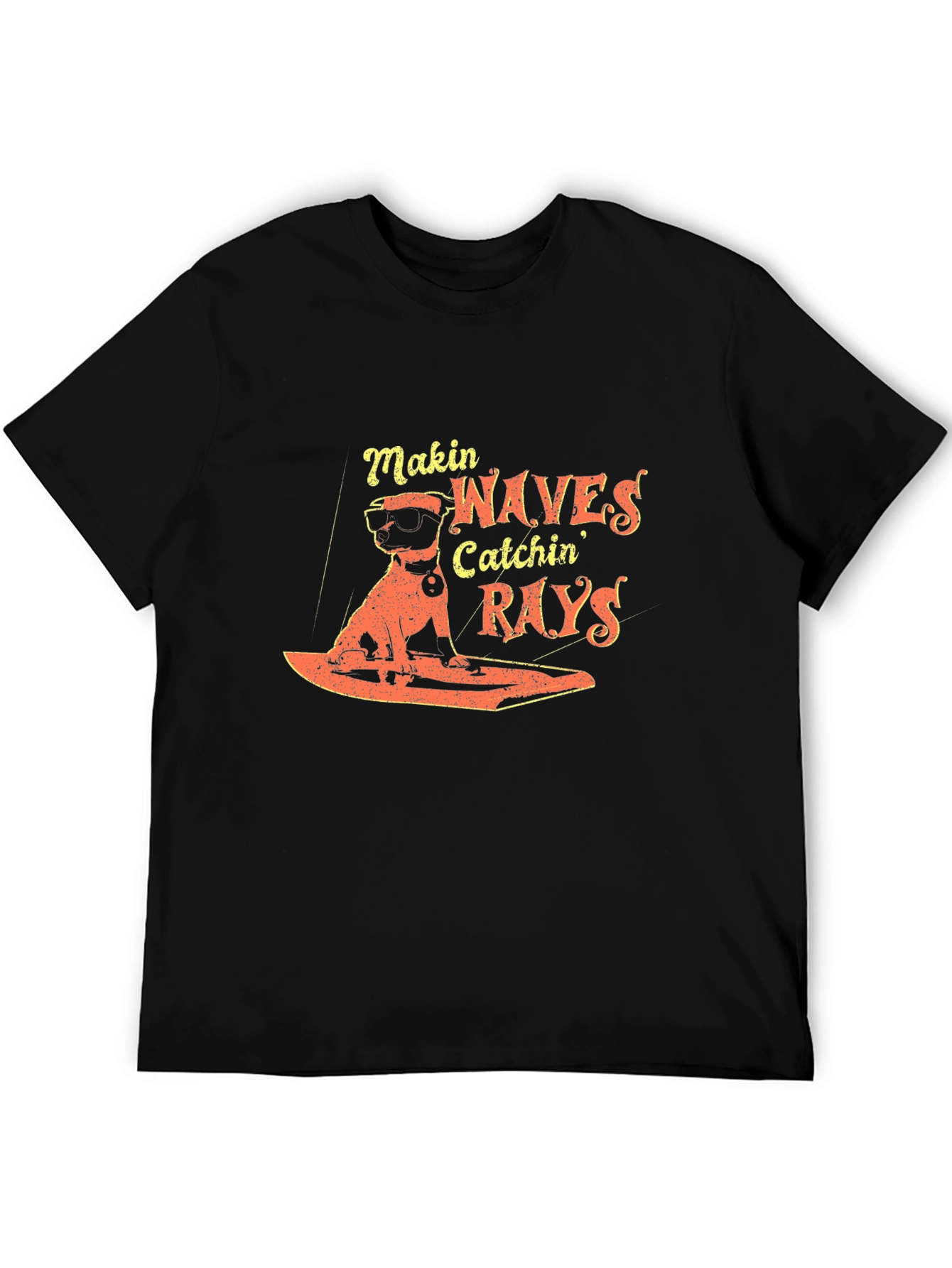 Cool Dog Surfing T-Shirt - Makin Waves Catchin Rays