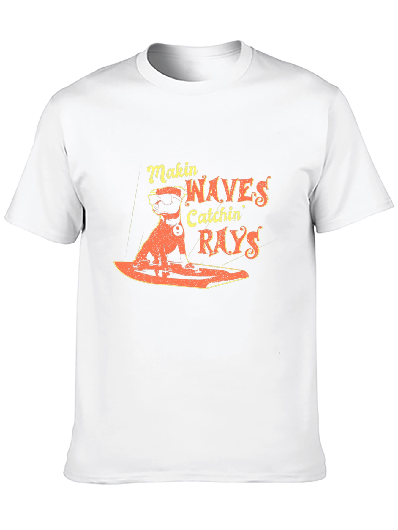 Cool Dog Surfing T-Shirt - Makin Waves Catchin Rays