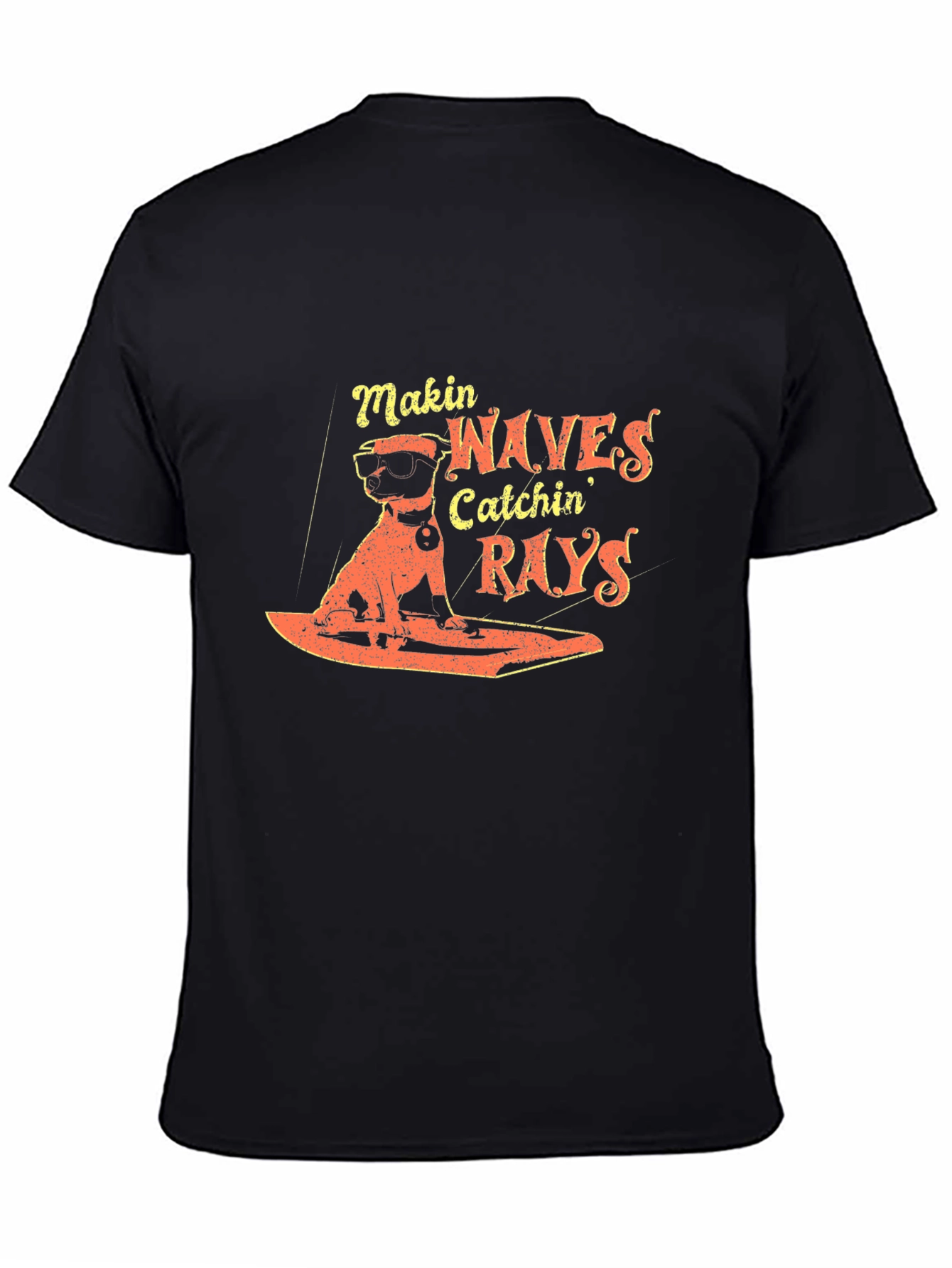 Cool Dog Surfing T-Shirt - Makin Waves Catchin Rays