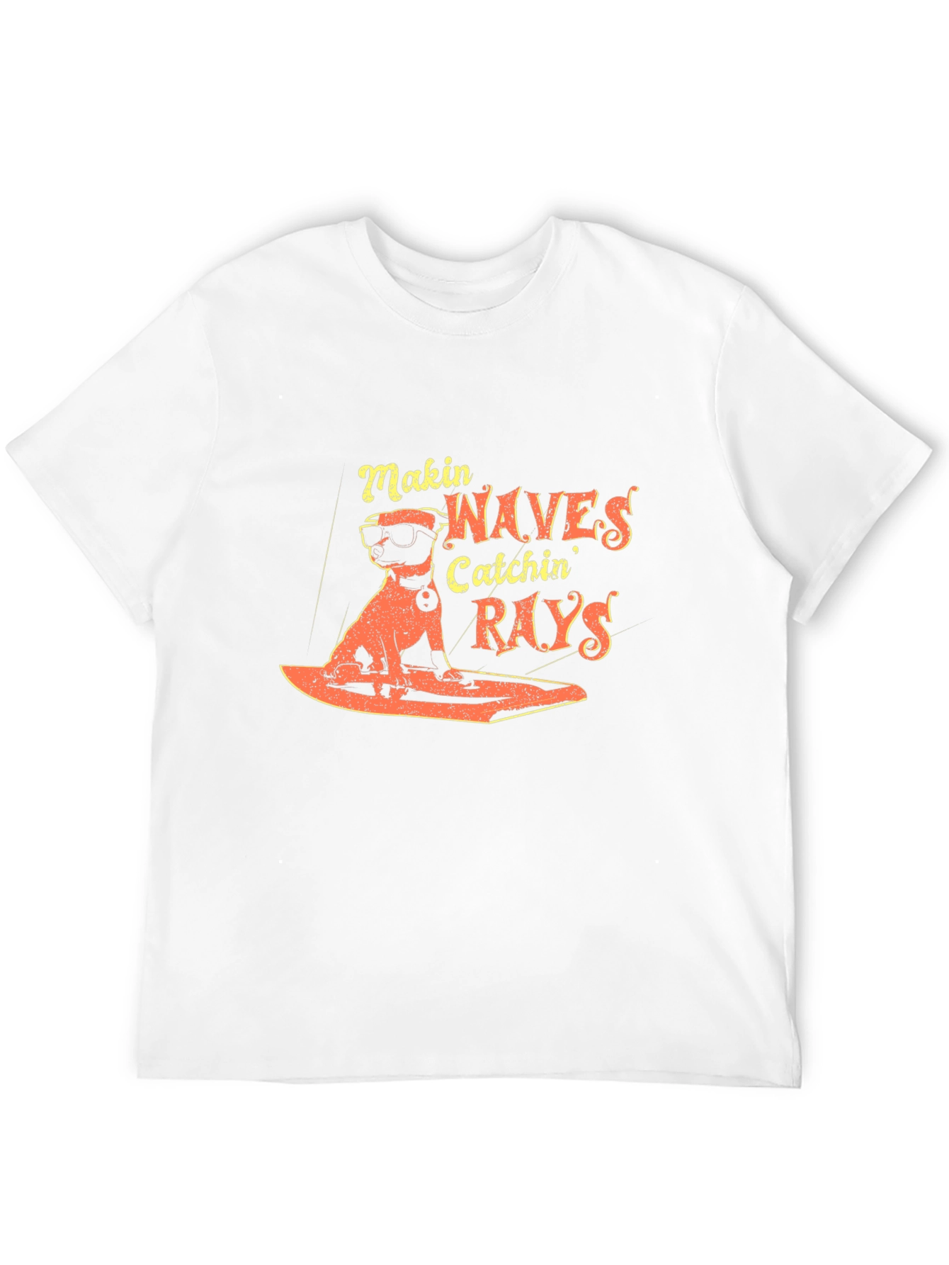 Cool Dog Surfing T-Shirt - Makin Waves Catchin Rays