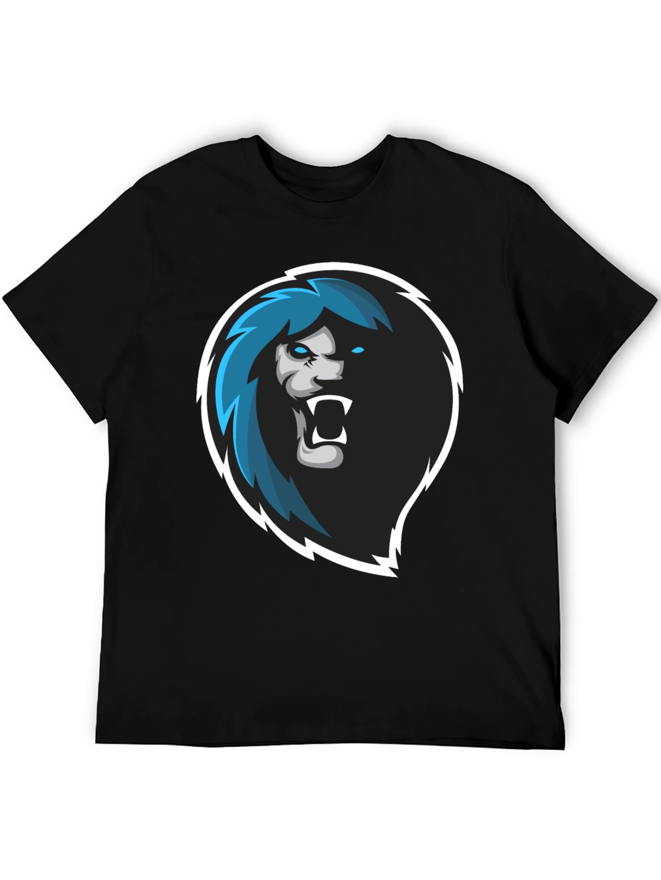 Lion Head Graphic Black T-Shirt