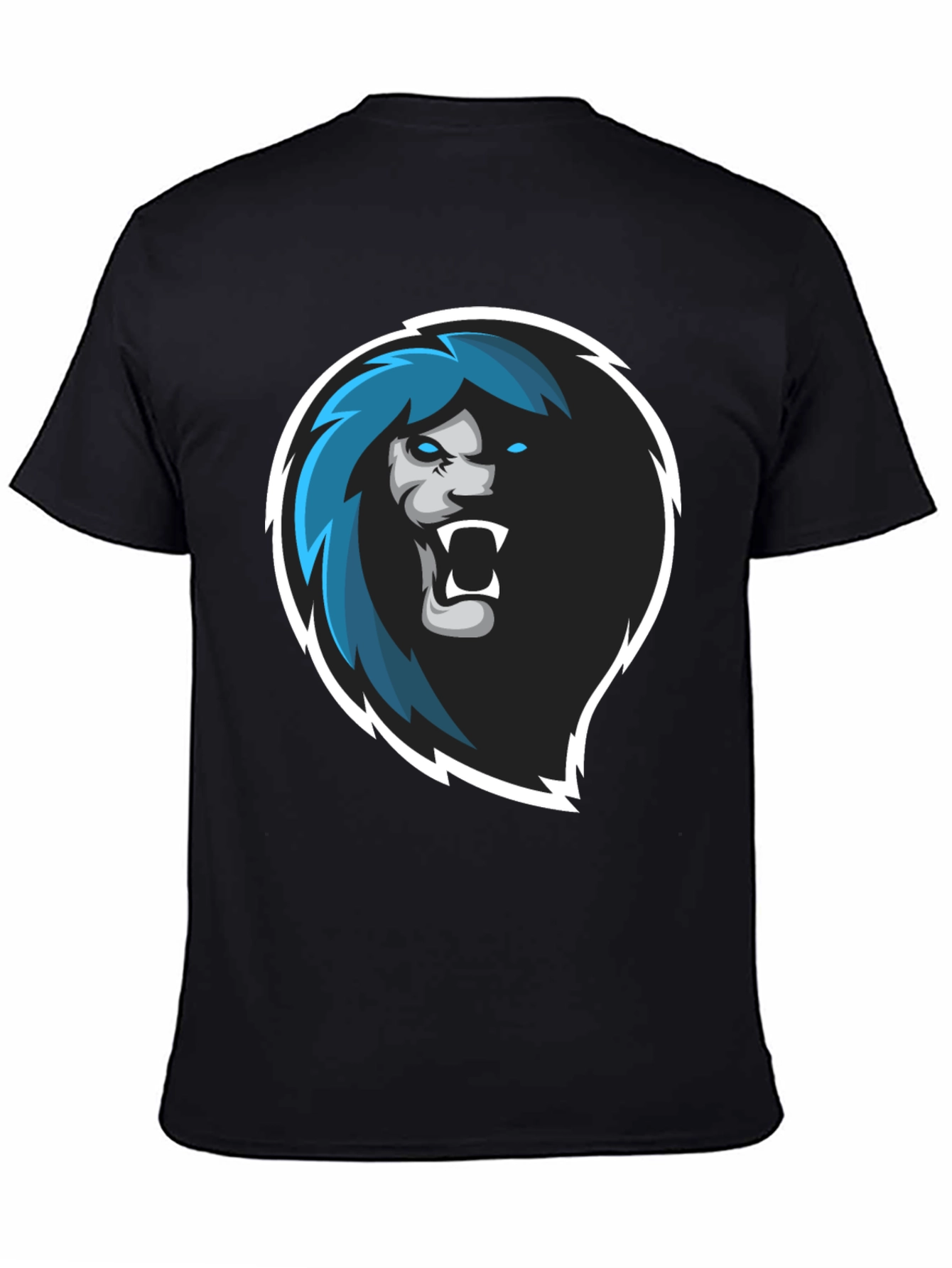 Lion Head Graphic Black T-Shirt