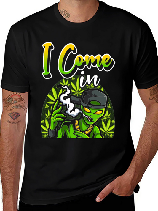 I Come In Peace Alien Black T-Shirt