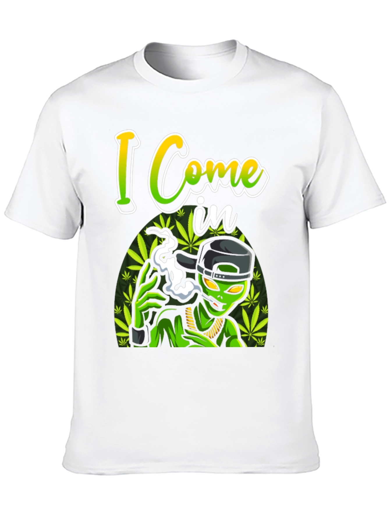 I Come In Peace Alien Black T-Shirt