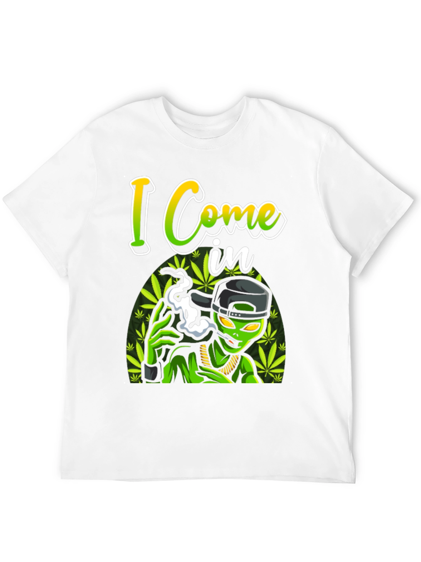 I Come In Peace Alien Black T-Shirt