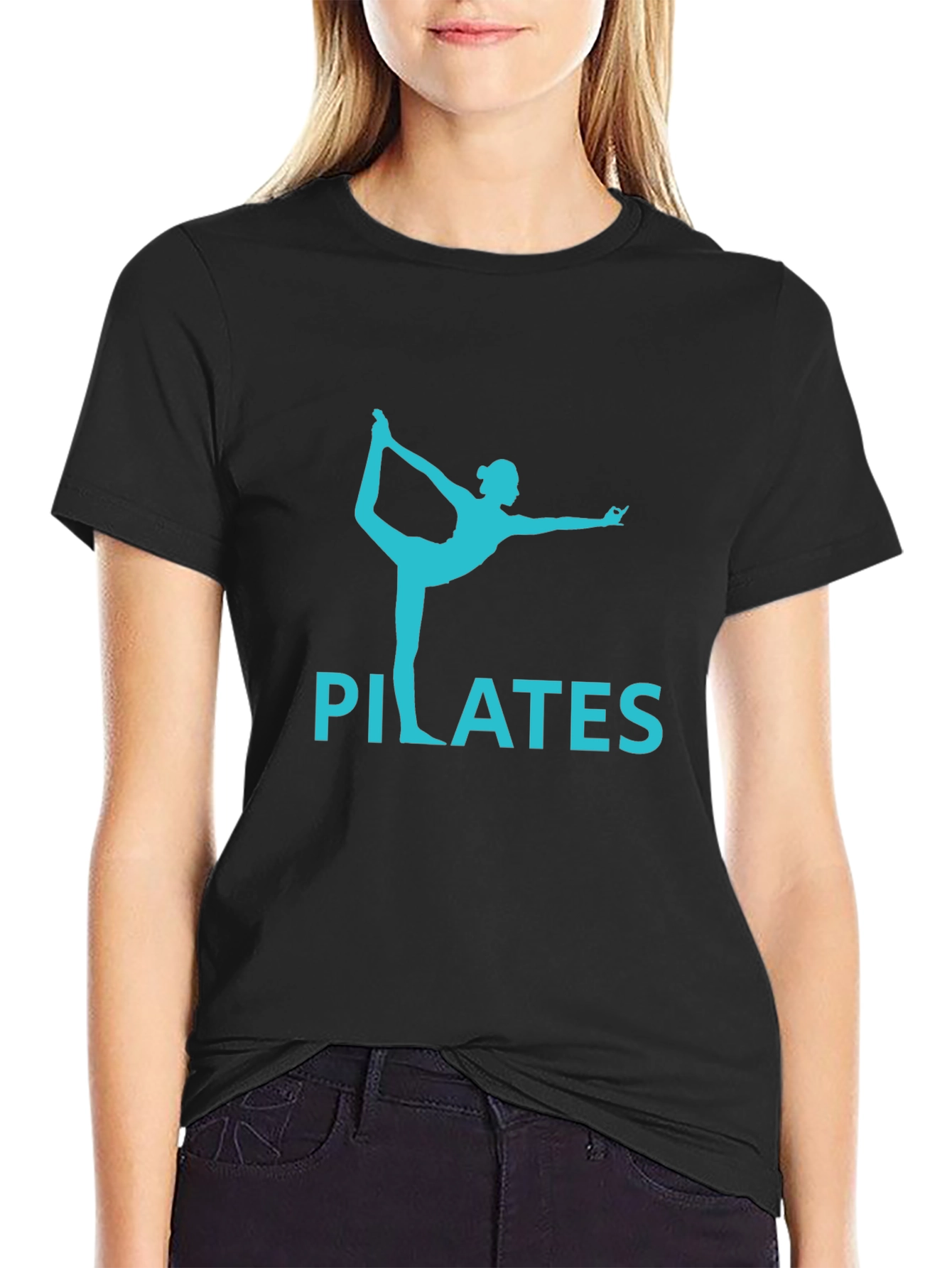 Pilates Pose Graphic Tee - Fitness Inspired Design