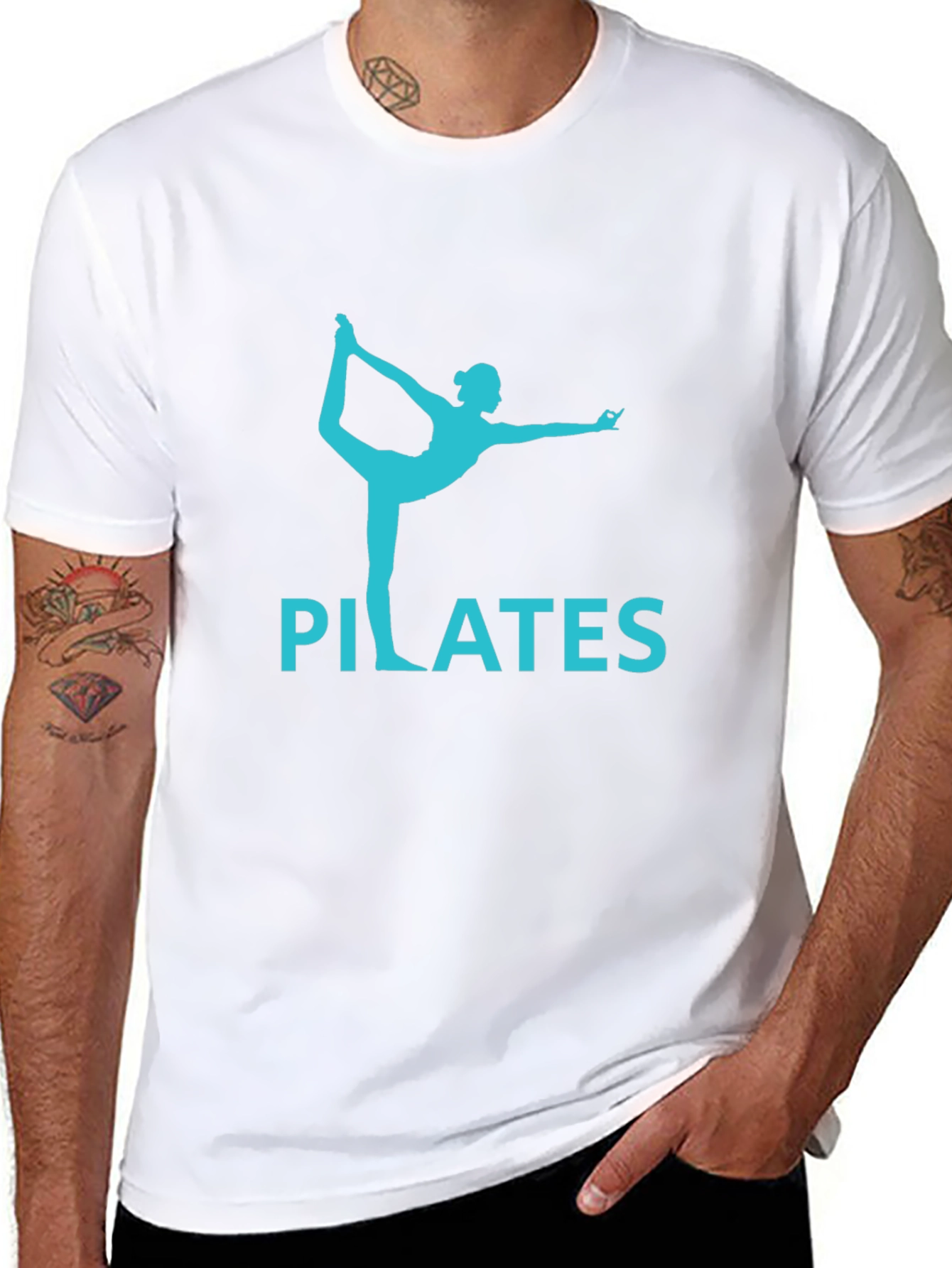 Pilates Pose Graphic Tee - Fitness Inspired Design