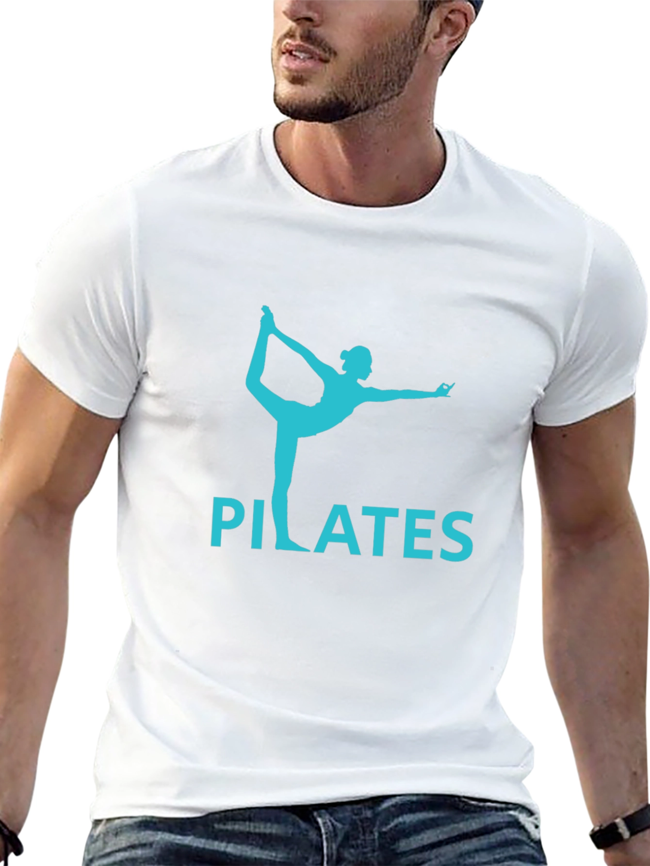 Pilates Pose Graphic Tee - Fitness Inspired Design