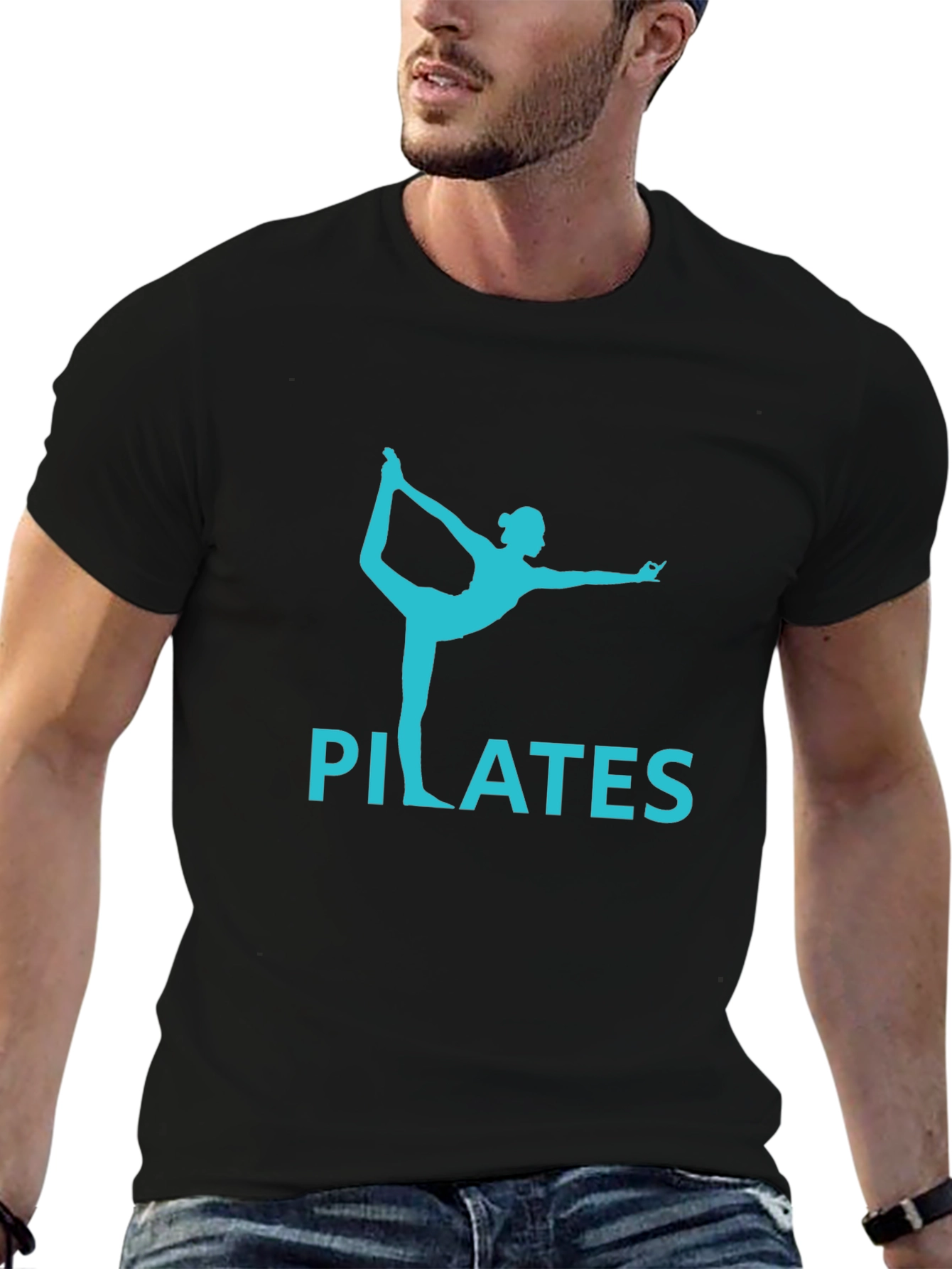 Pilates Pose Graphic Tee - Fitness Inspired Design