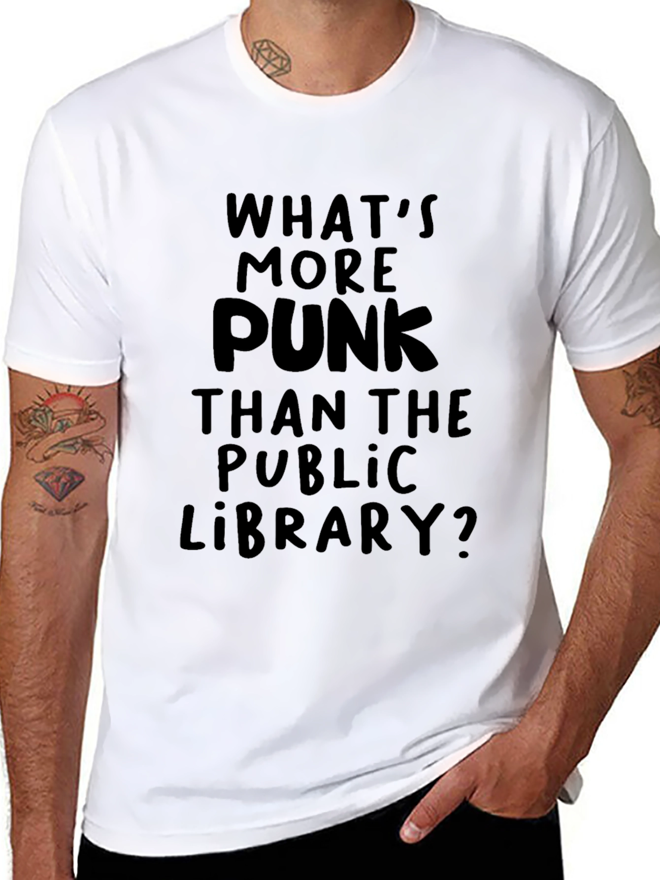 Punk Library T-Shirt - Stylish & Comfortable