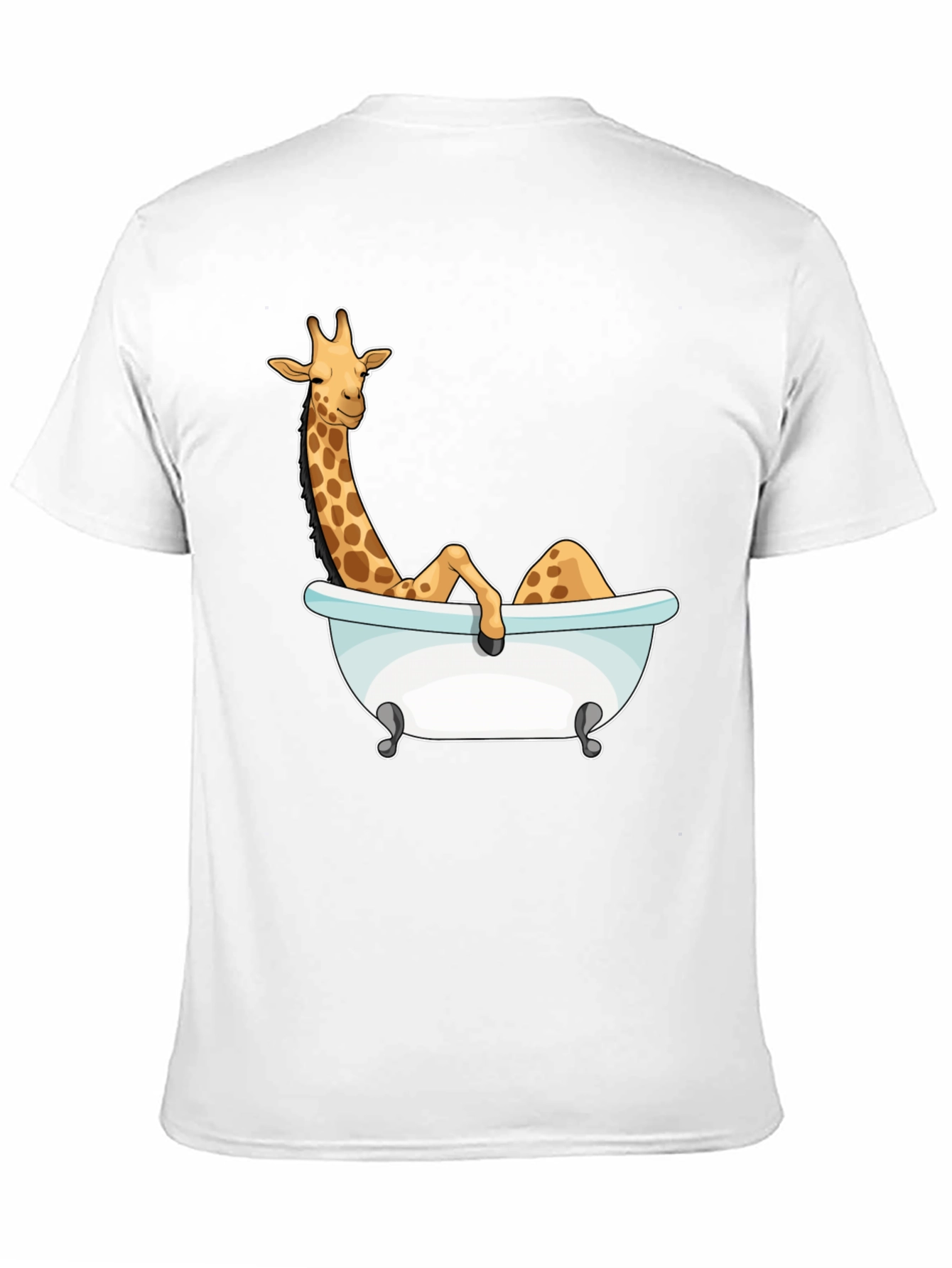Giraffe in Bathtub Graphic Tee - Black