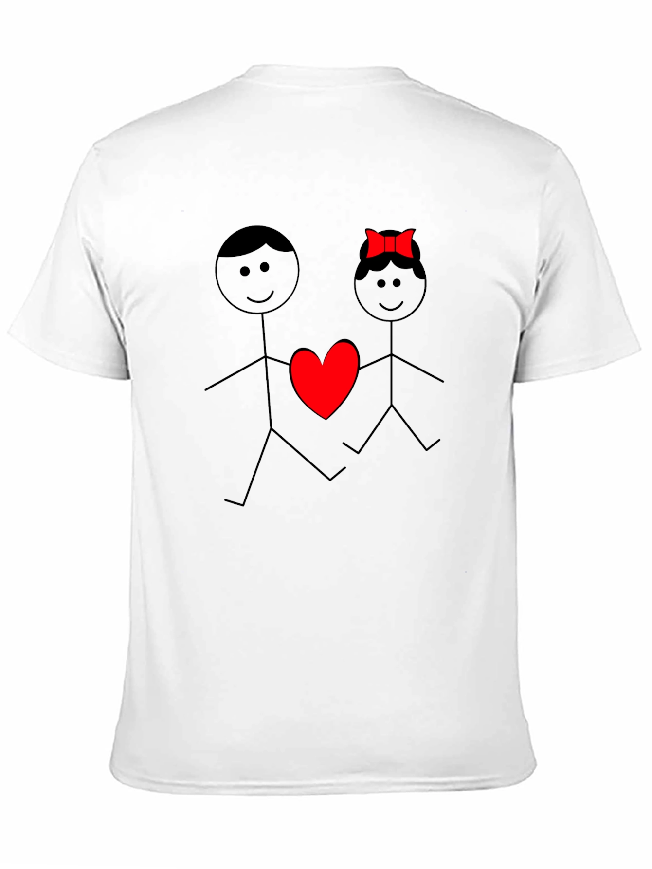Stick Figure Love Graphic Tee - Black
