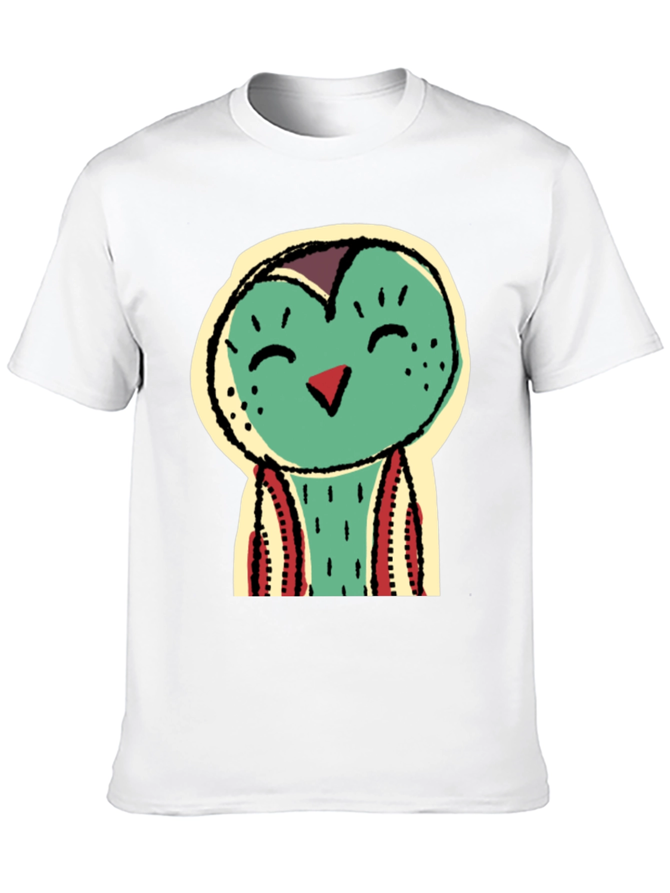 Funky Bird Graphic Tee - Black Cotton