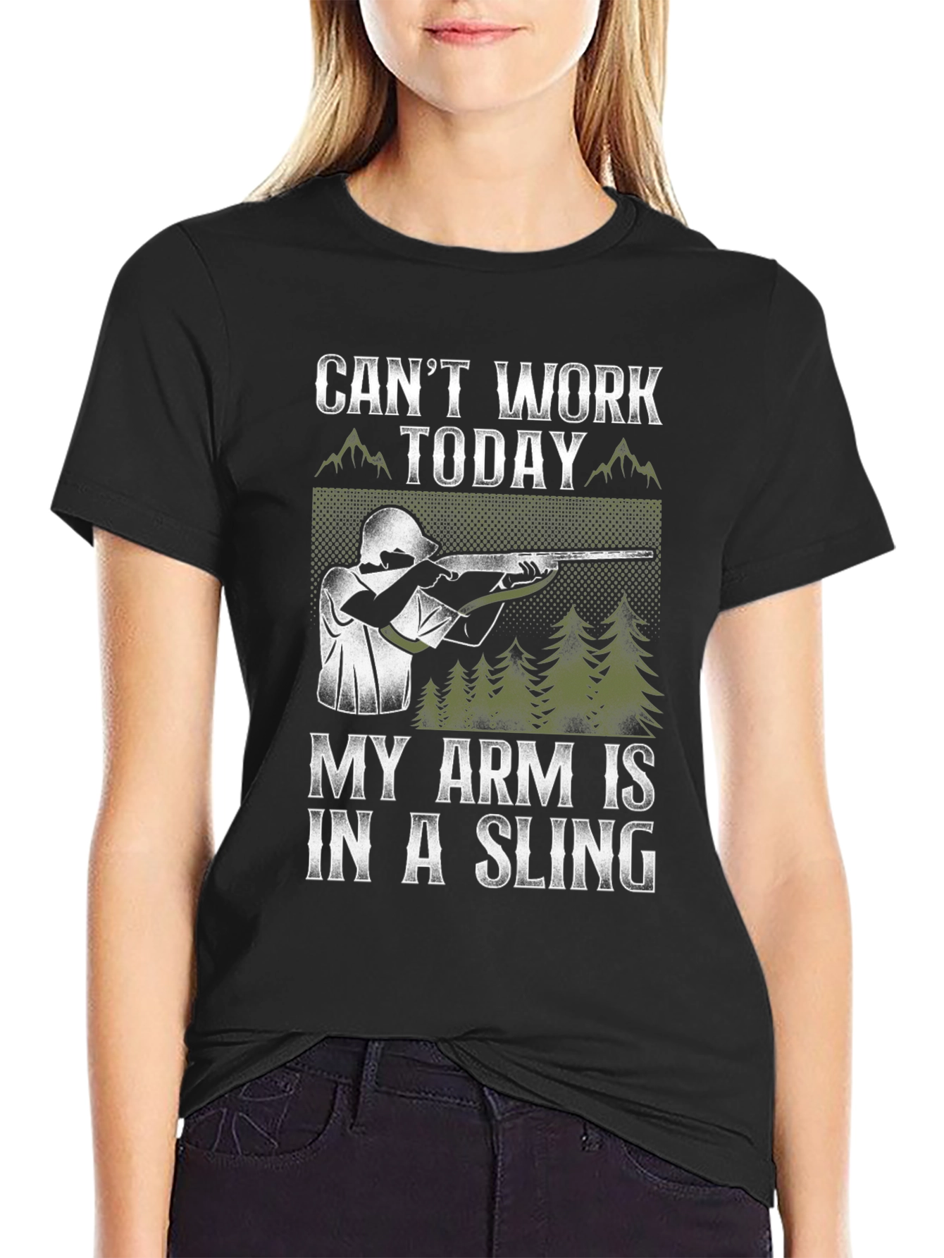 Cant Work Today Arm in Sling T-Shirt
